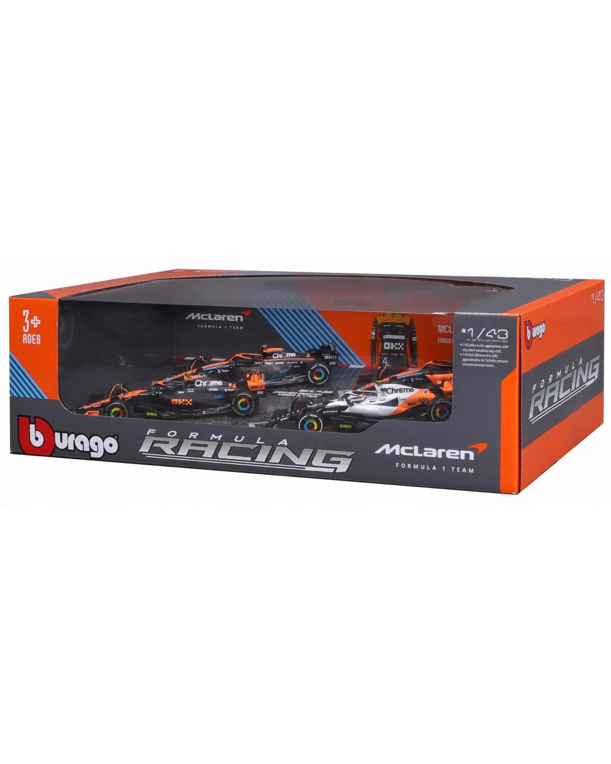 3 F1 2022-2023 McLaren MCL36 & MCL60 #4 Lando Norris Highlights 1:43 Scale Diecast Gift Pack, 3 of 4
