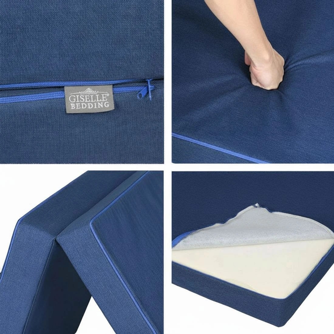 5 Giselle Bedding Foldable Mattress Folding Foam - Single Bed - Blue, 5 of 6