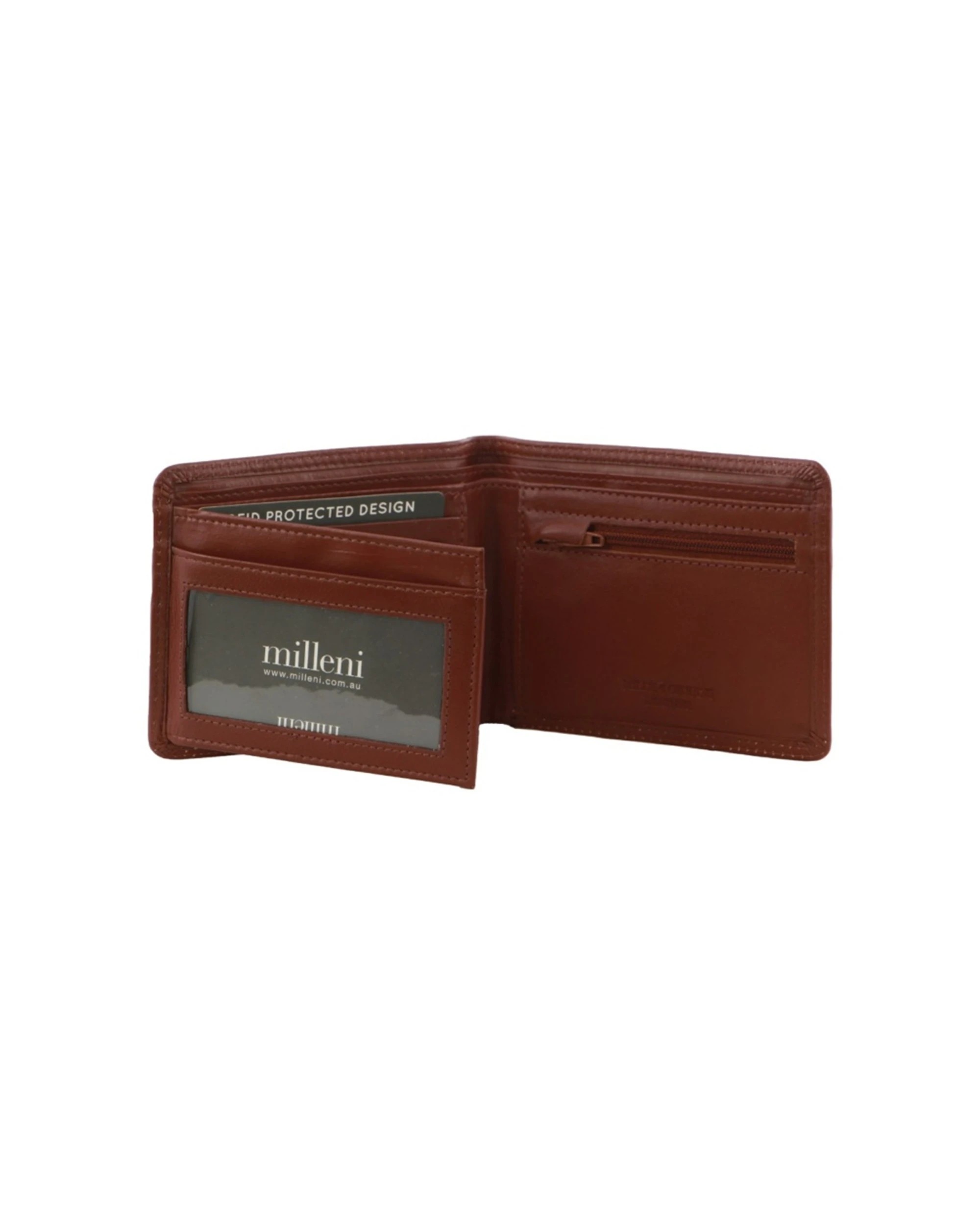 2 Milleni Men's Leather Wallet Accessory 12x1.5x9cm - Brown, 2 of 2