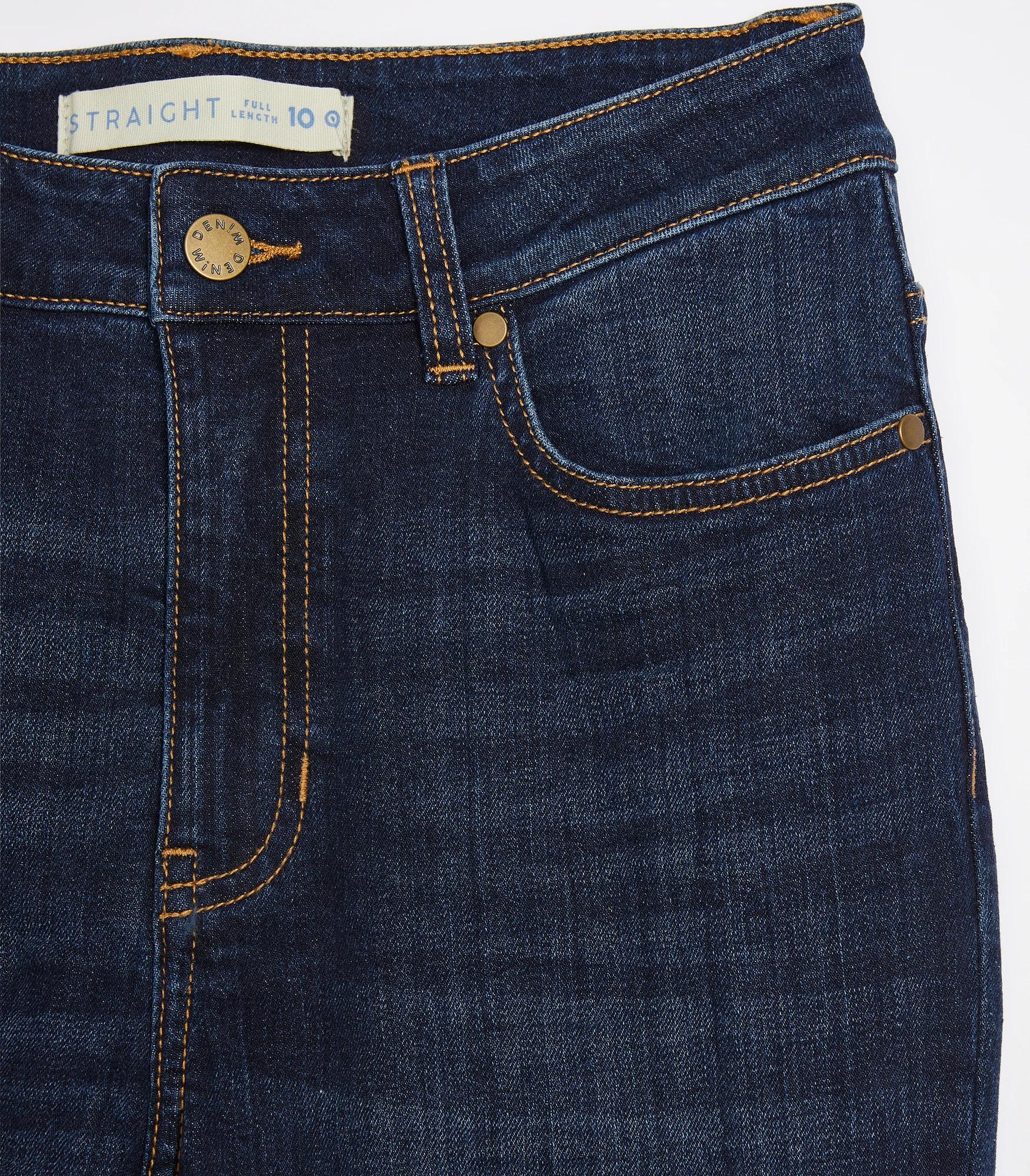 6 Target Alexa Straight High Rise Full Length Denim Jeans DARK BLUE WASH, 6 of 6