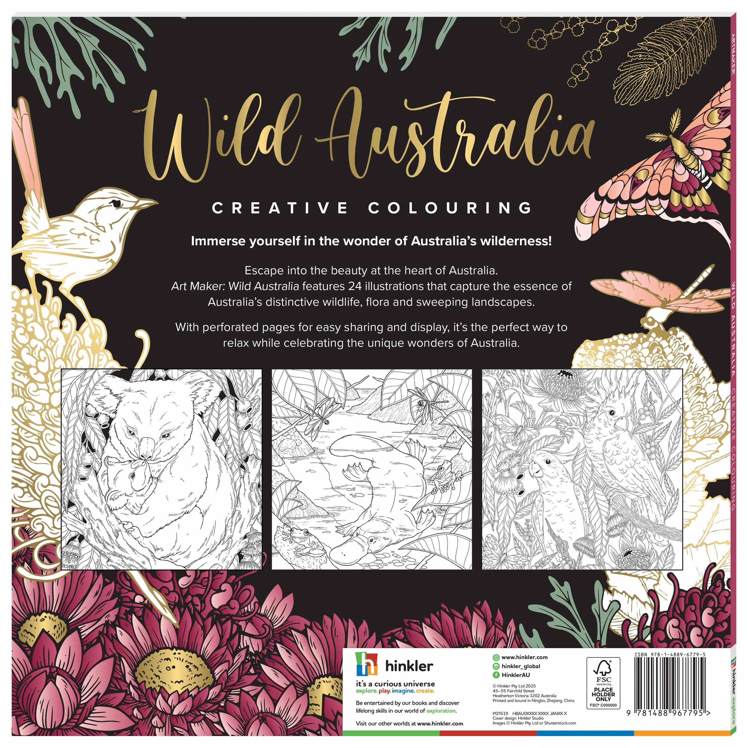 2 Art Maker Wild Australia Creative Colouring Book, 2 of 4