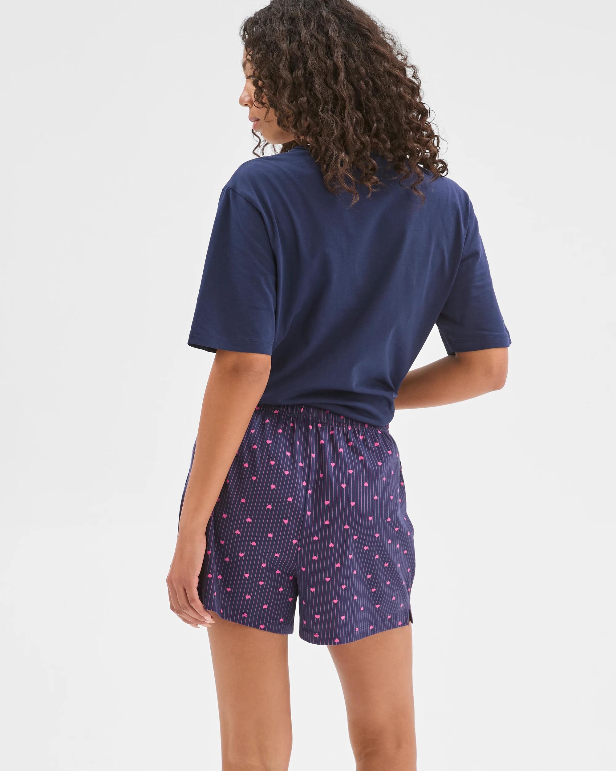 6 Target Woman Australian Cotton Sleep Shorts NAVY HEART, 6 of 6