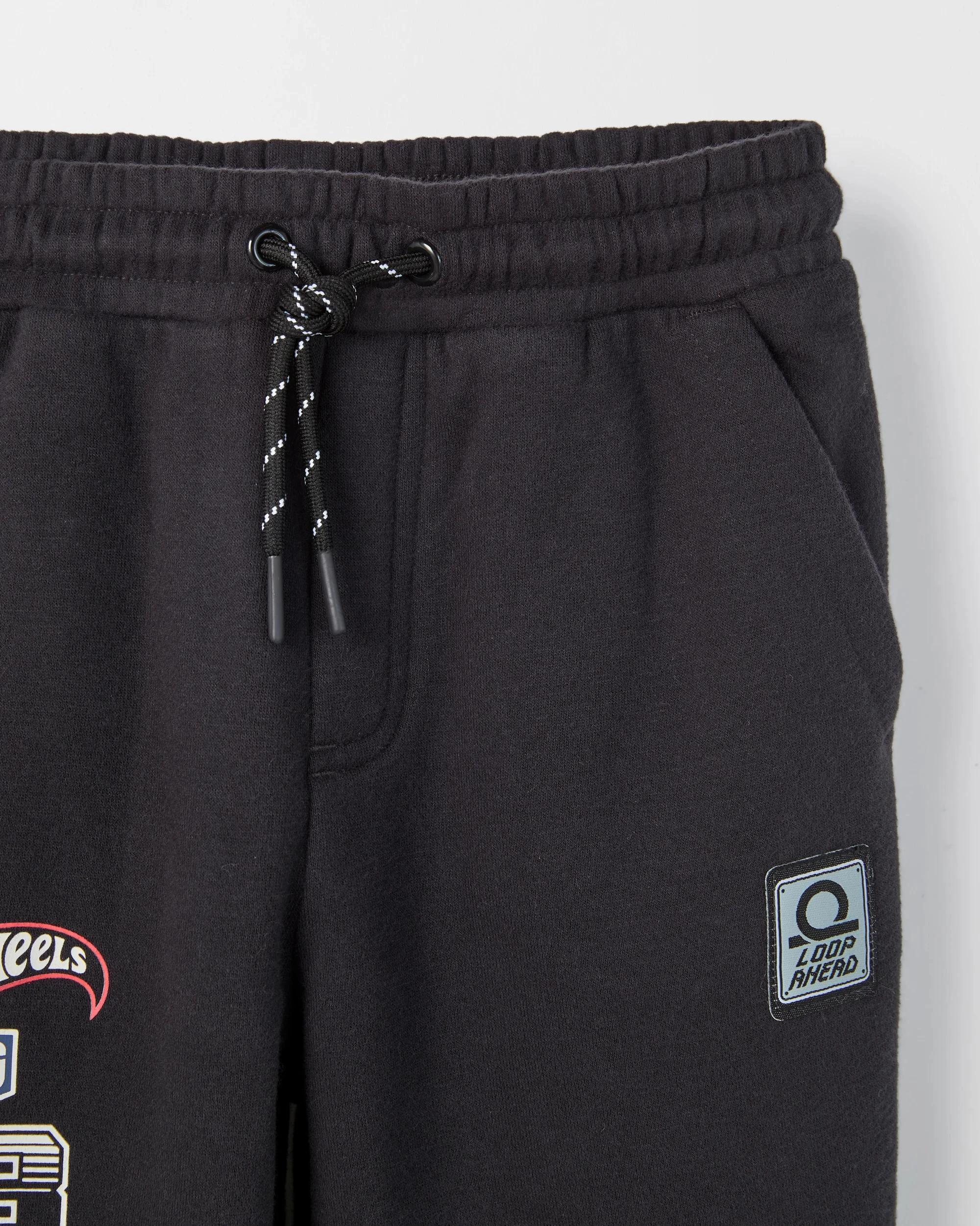 2 Hot Wheels Australian Cotton Blend Trackpants PHANTOM, 2 of 2