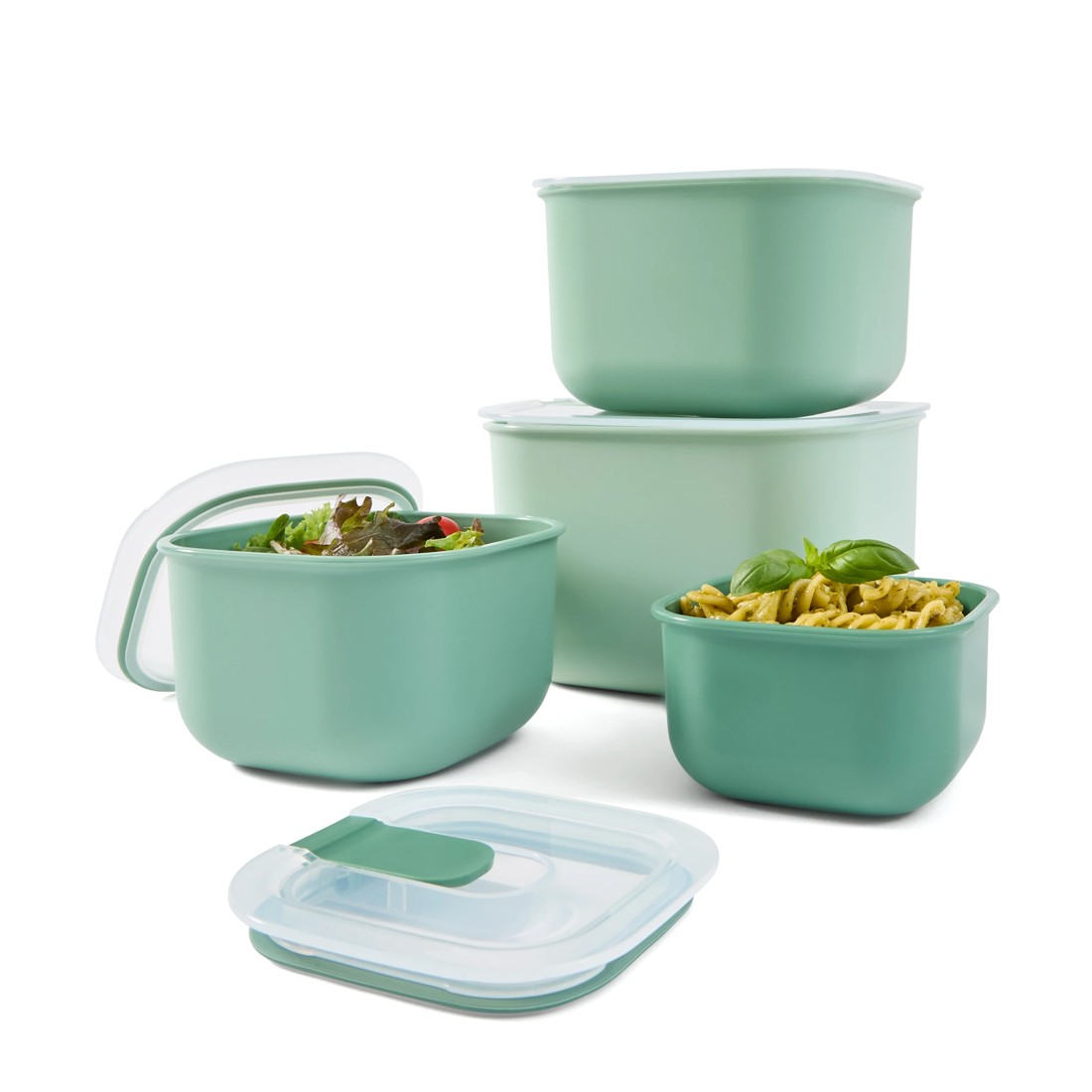 1 4 Piece Square Food Containers, 1 of 10