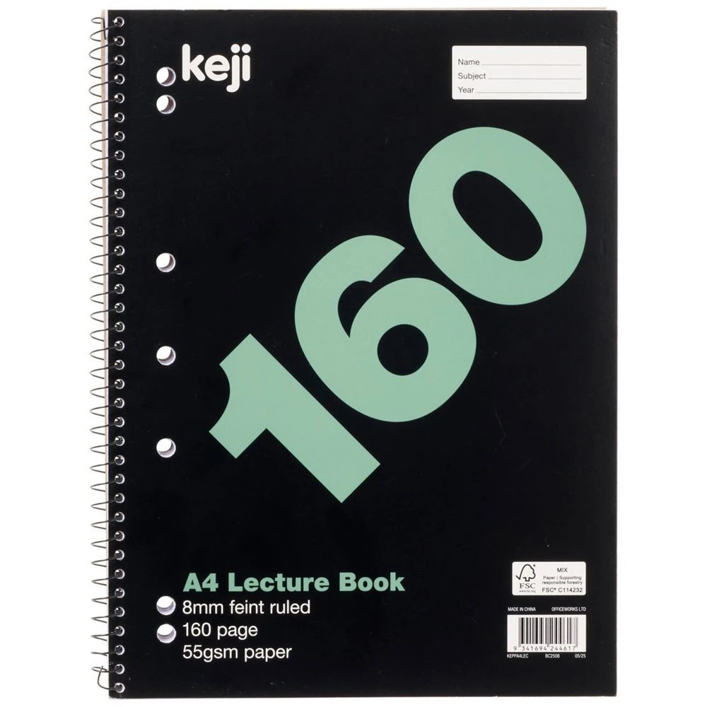 1 Keji A4 Spiral Lecture Book 160 Page, 1 of 3