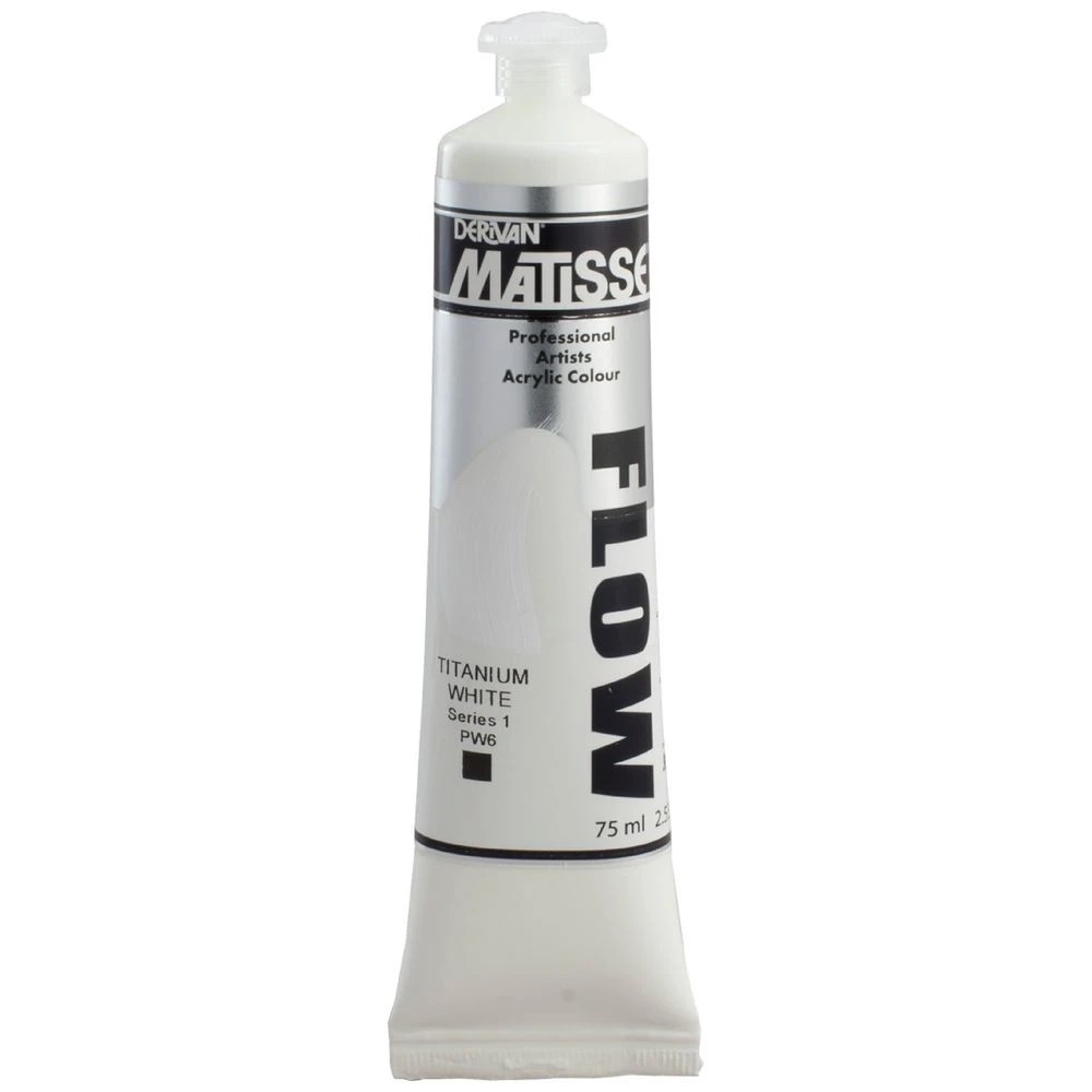 1 Derivan Matisse Flow Paint 75mL Titanium White S1, 1 of 2
