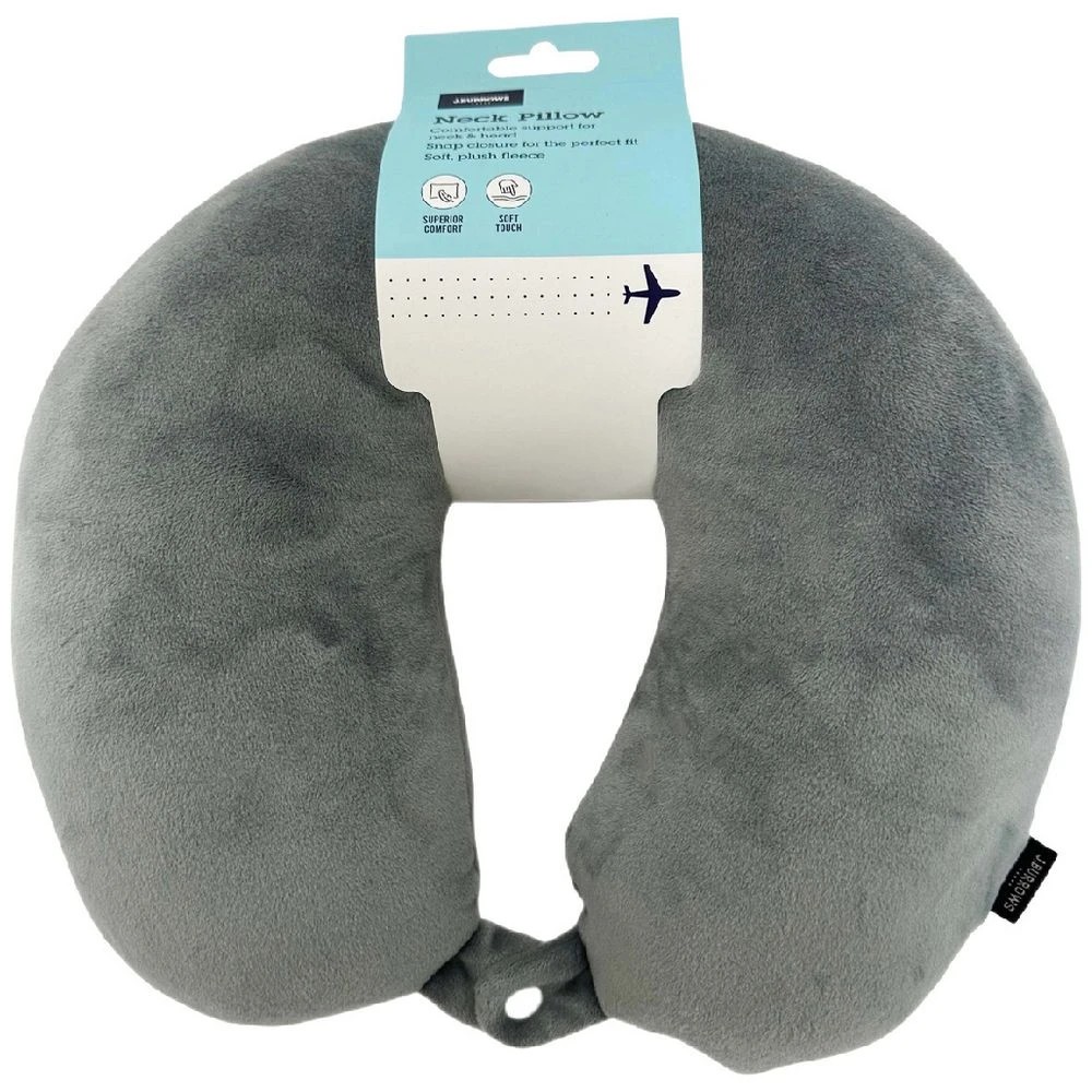 1 J.Burrows Padded Neck Pillow Grey, 1 of 4