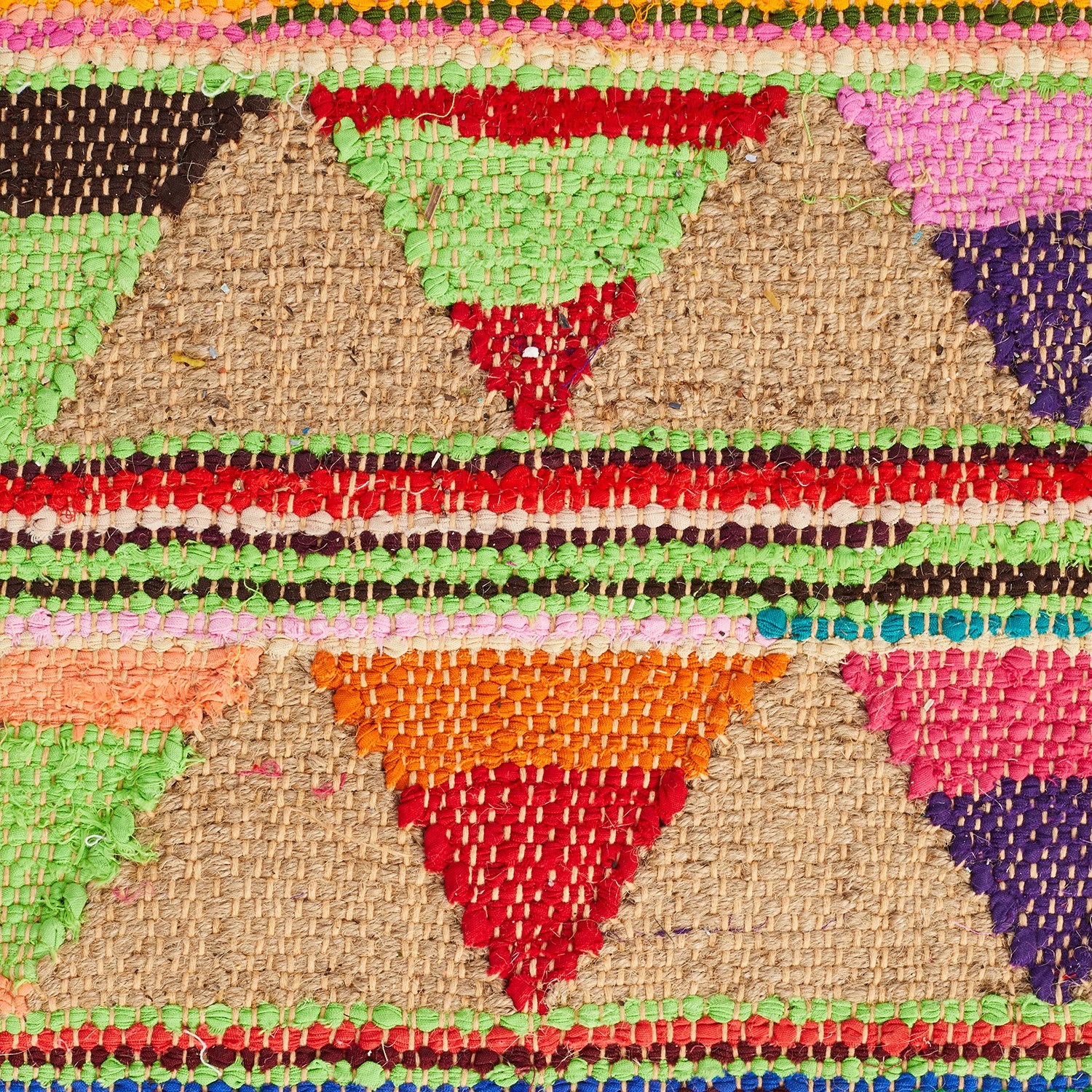 6 Common Ground Rugs Solace Bunting 270x180cm - Large Handwoven Jute Floor Rug - Natural, 6 of 7