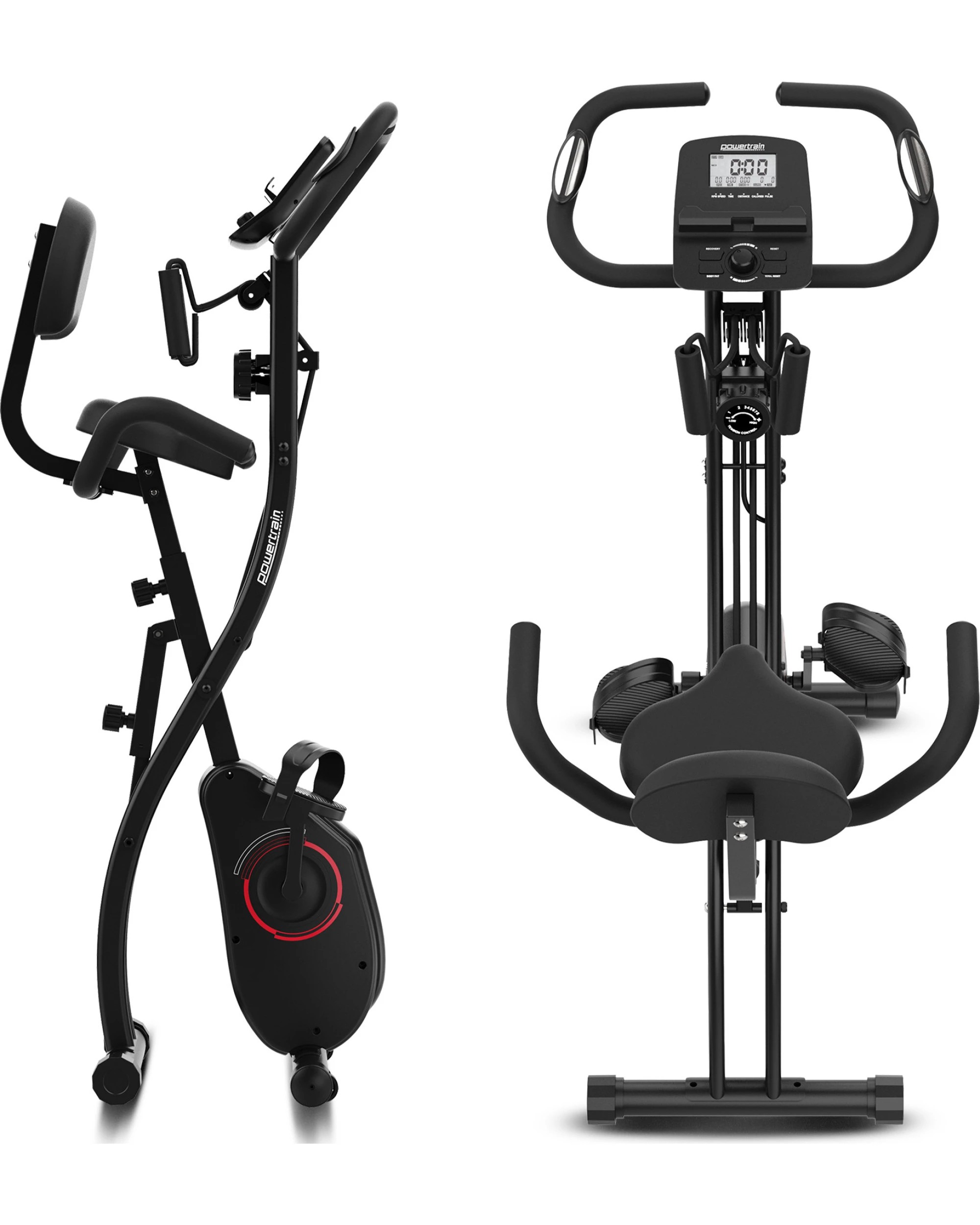 5 Powertrain 135E 4-in-1 Foldable X-Bike with LCD Display and Resistance Bands - Black, 5 of 10