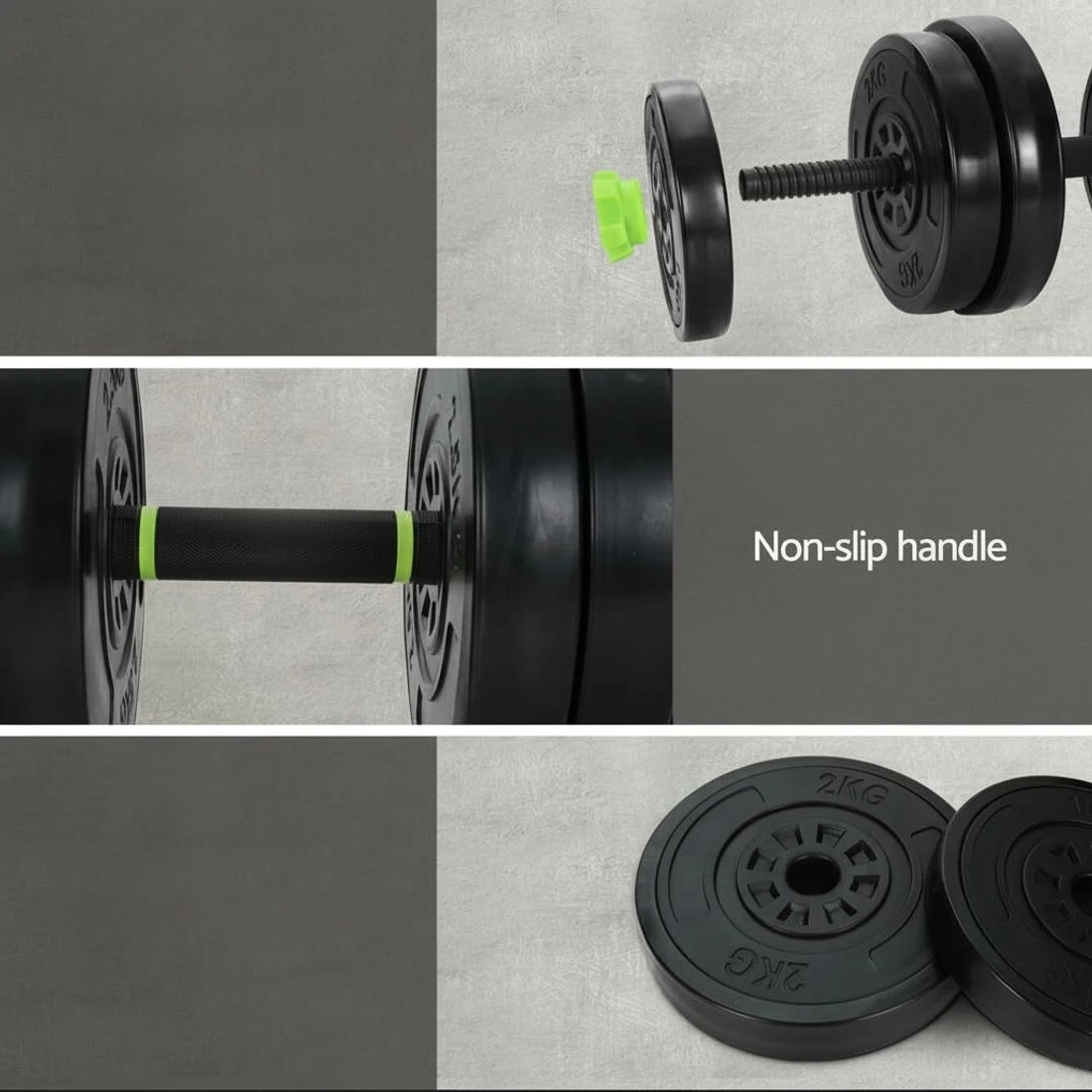 5 Everfit 25kg Adjustable Dumbbells Set Kettle Bell Weight Plates Barbells Gym - Multi, 5 of 6