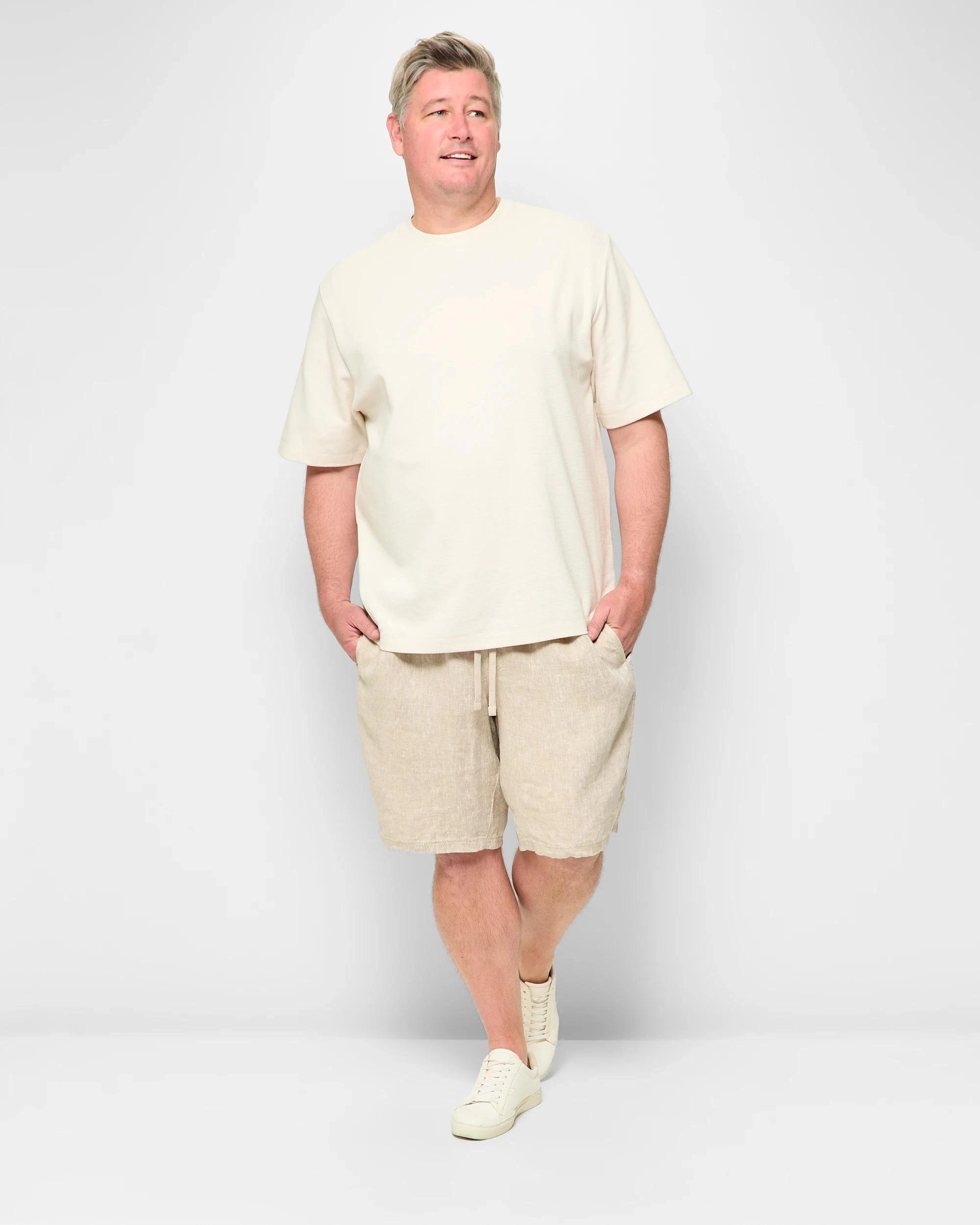 2 Target Plus Size European Linen Shorts STONE, 2 of 5