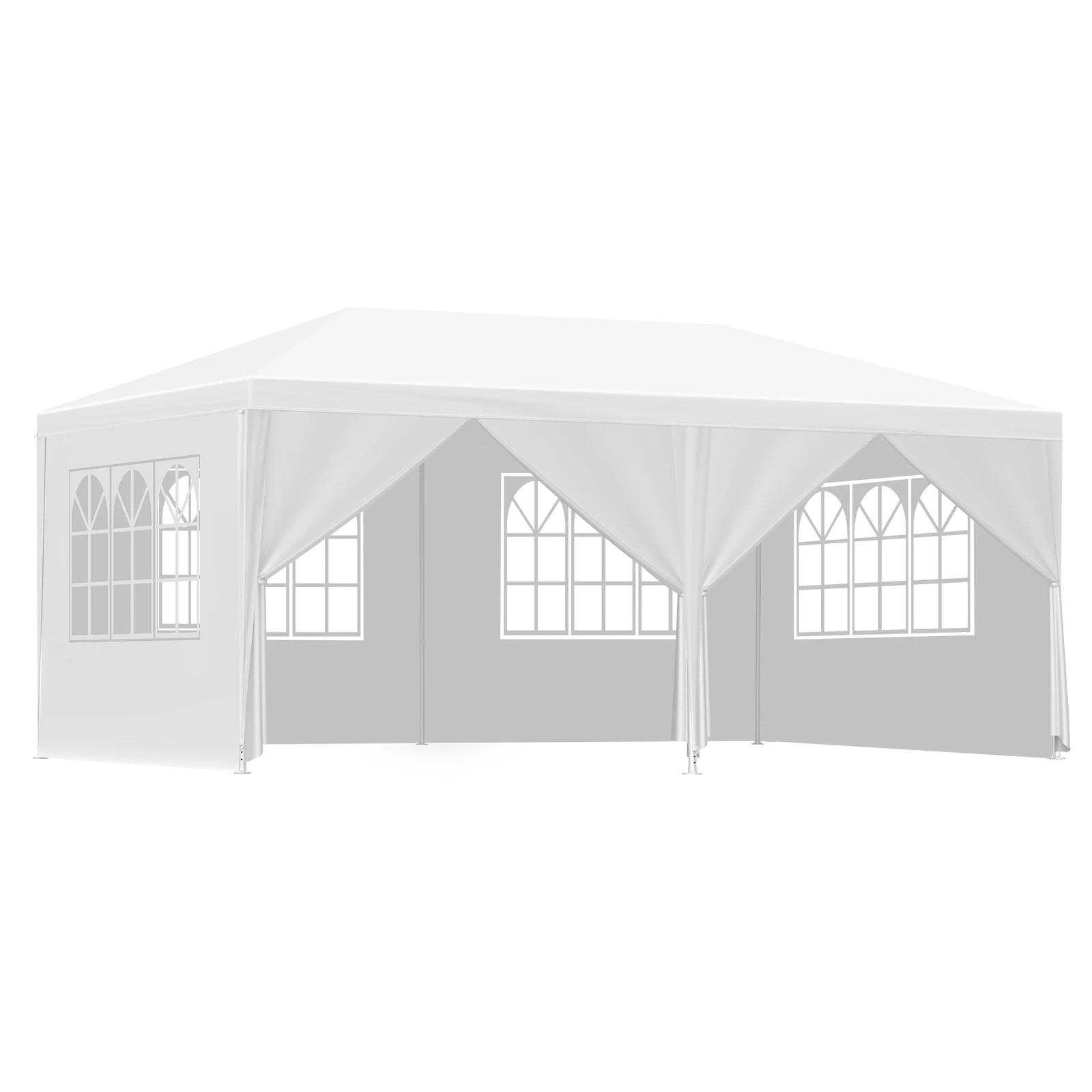 1 Alfordson Gazebo Marquee Outdoor Party Tent Camping Portable Side Wall 3x6m - White, 1 of 7