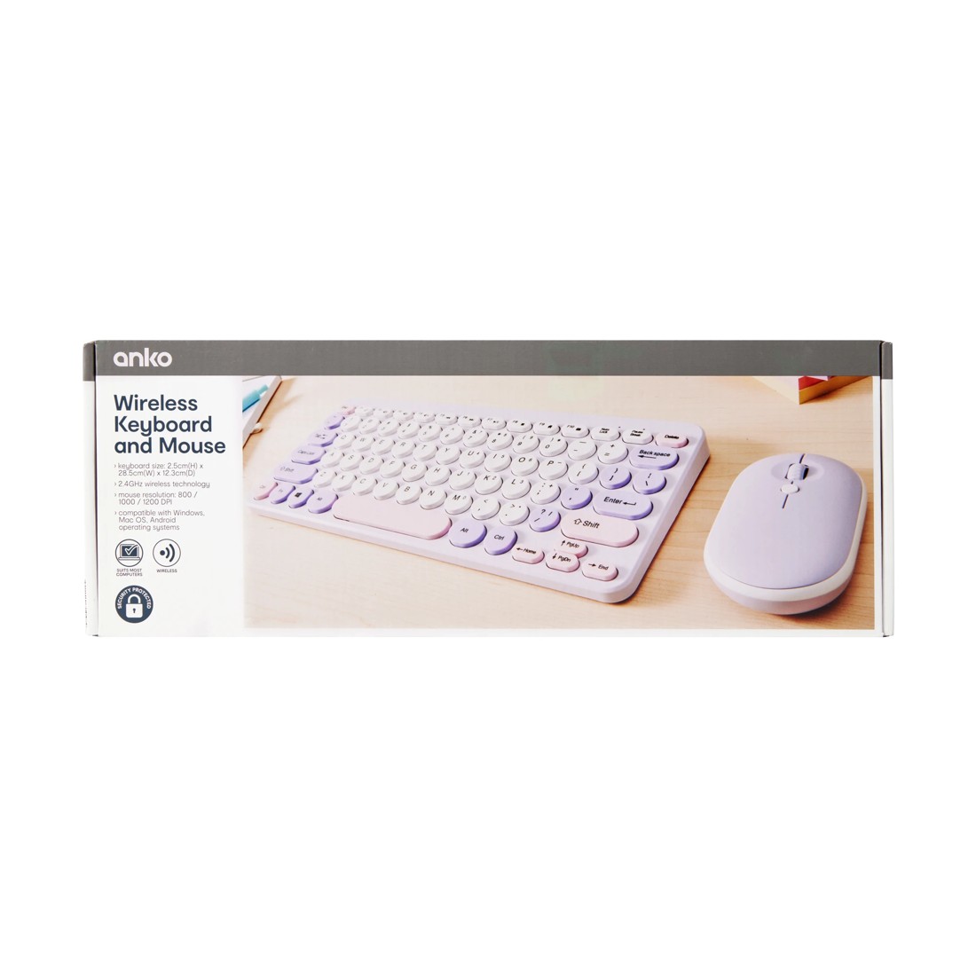 8 Keyboard and Mouse Set - Purple, 8 of 8