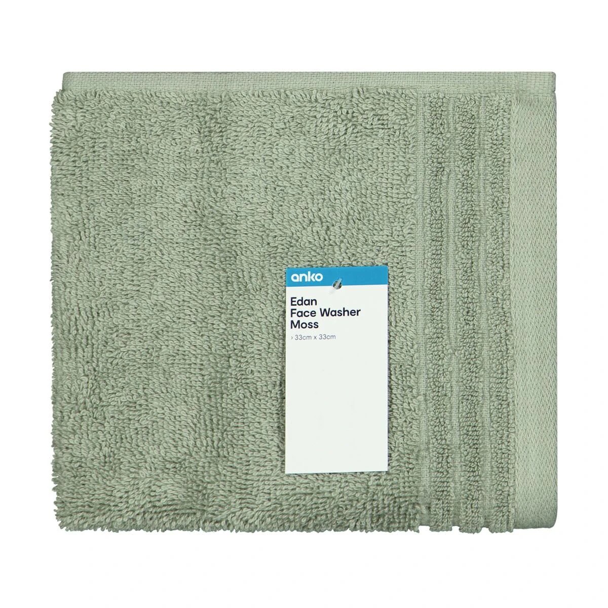 5 Edan Cotton Face Washer - Moss, 5 of 6