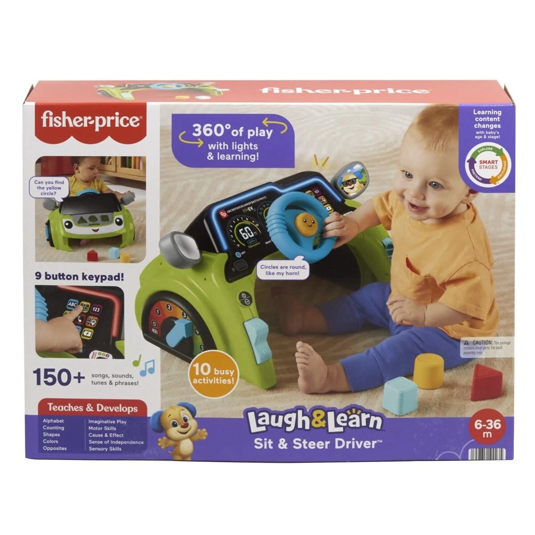 1 Fisher-Price Laugh and Learn Sit and Steer Driver Activity Centre, 1 of 6