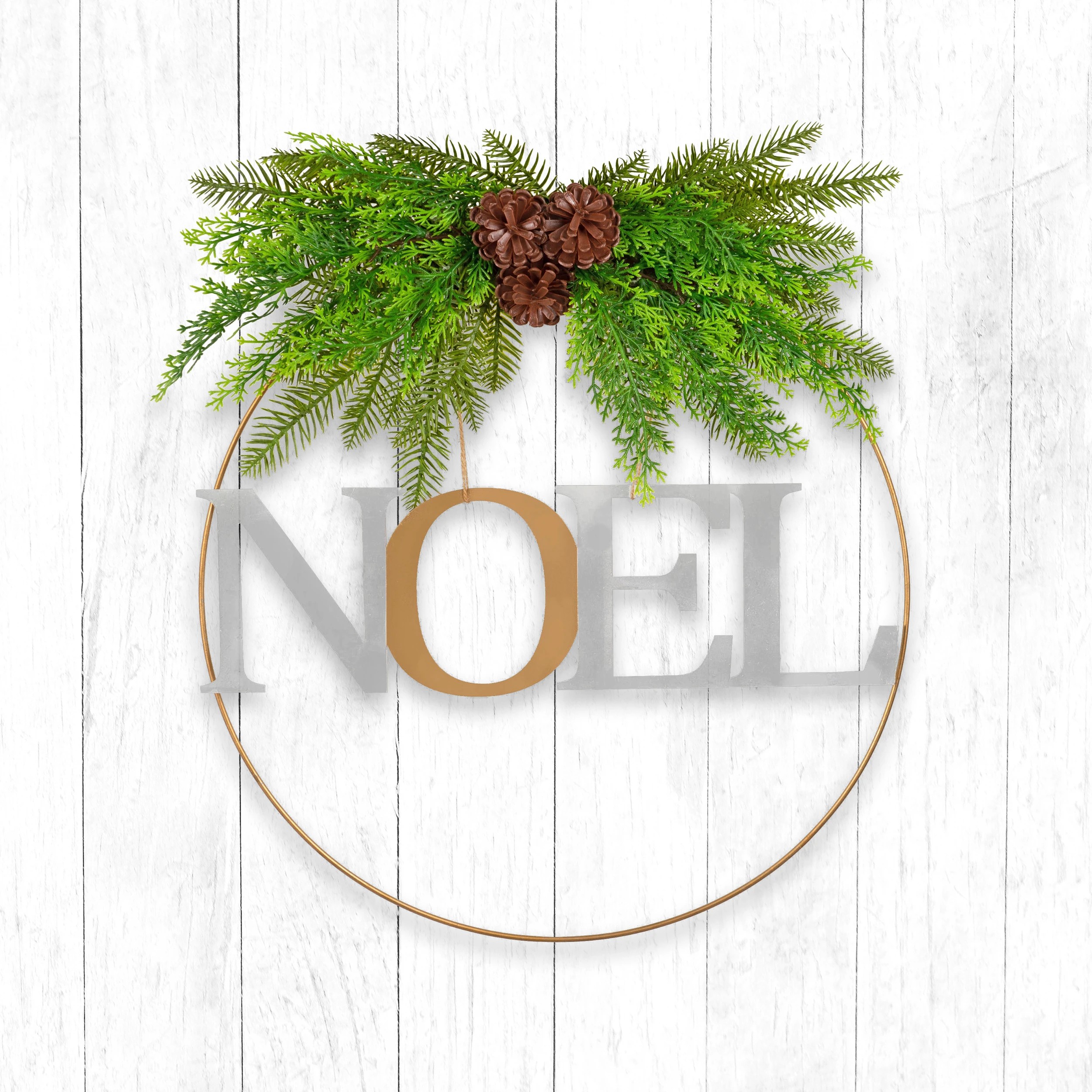 2 Santa's Helper Noel Christmas Wreath Charming Seasonal Touch 50CM, 2 of 2
