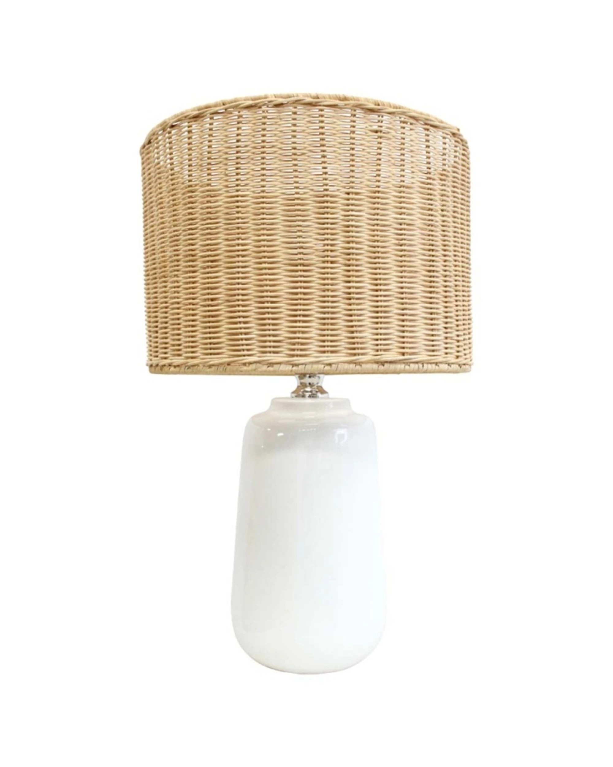 3 LVD Ceramic Base Cayman Woven Rattan Shade Table Lamp Organic Coastal Vibe Elegant Indoor Lighting - Multi, 3 of 3