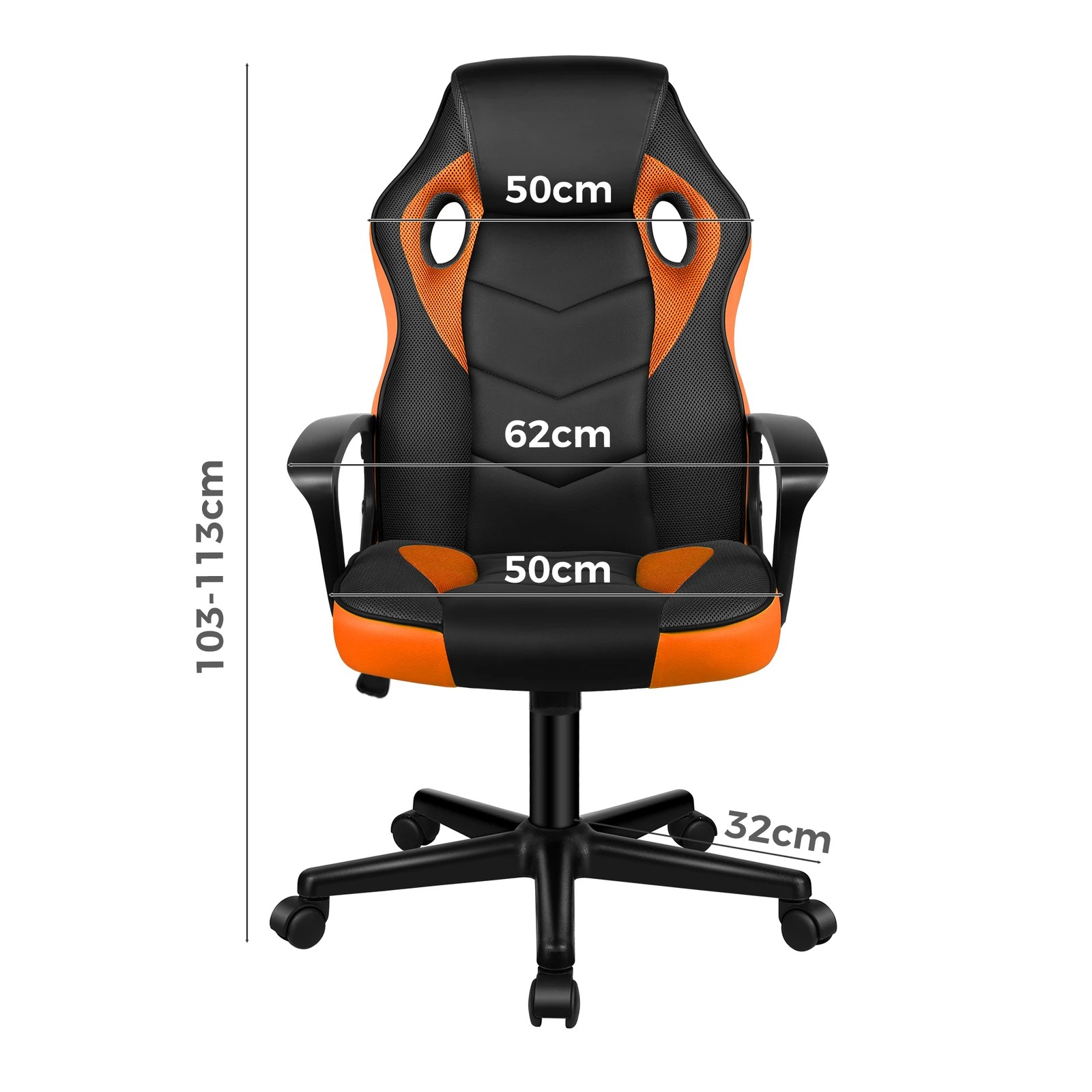 3 Alfordson Gaming Chair Racing Office Executive Computer Seat Work - Orange, 3 of 9
