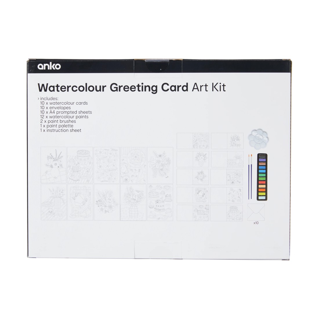 3 Watercolour Greeting Card Art Kit, 3 of 3