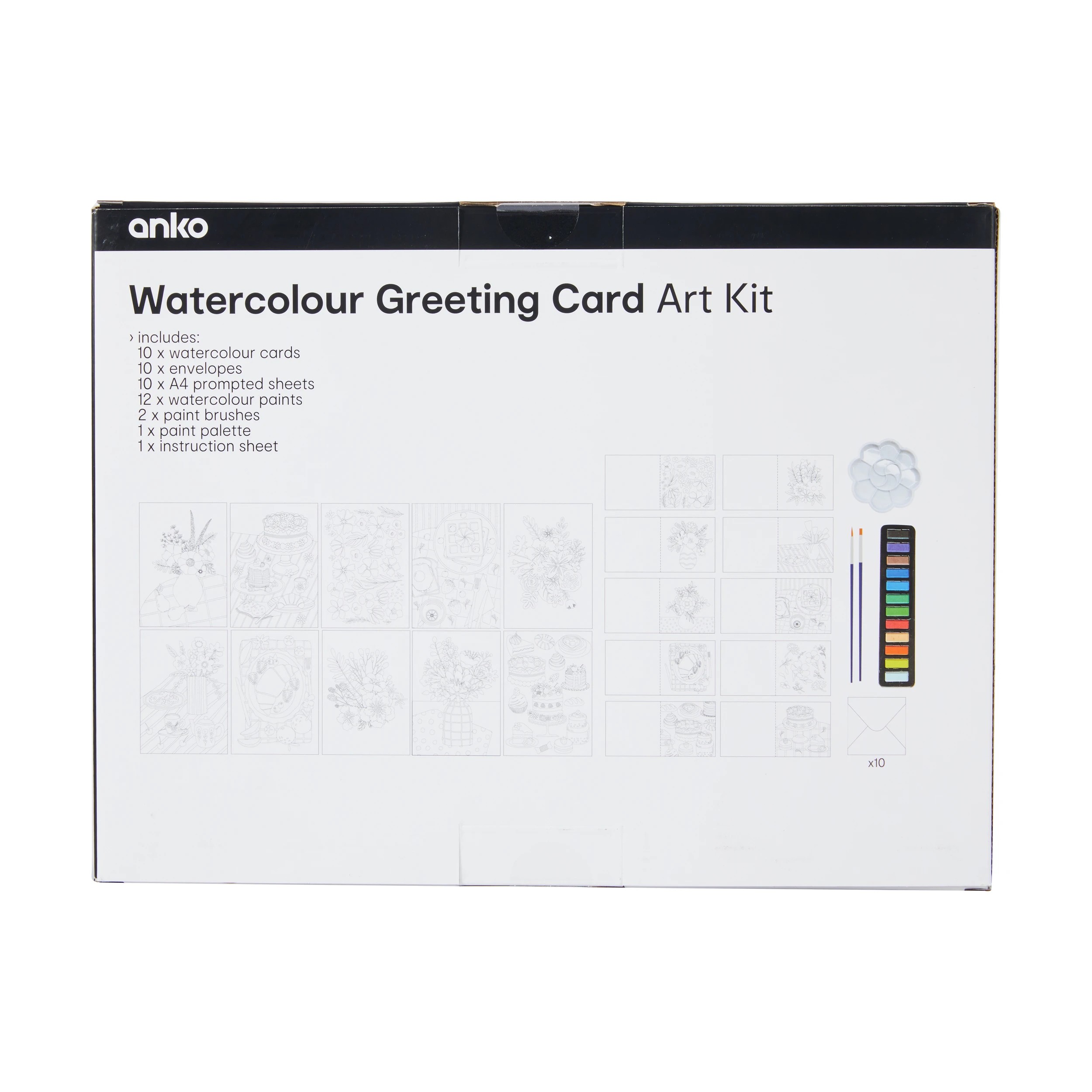 3 Watercolour Greeting Card Art Kit, 3 of 3