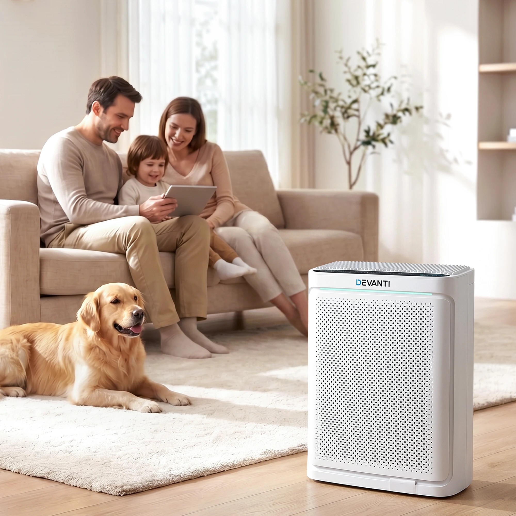 9 Devanti Air Purifier 4 Fan Speed - White, 9 of 9