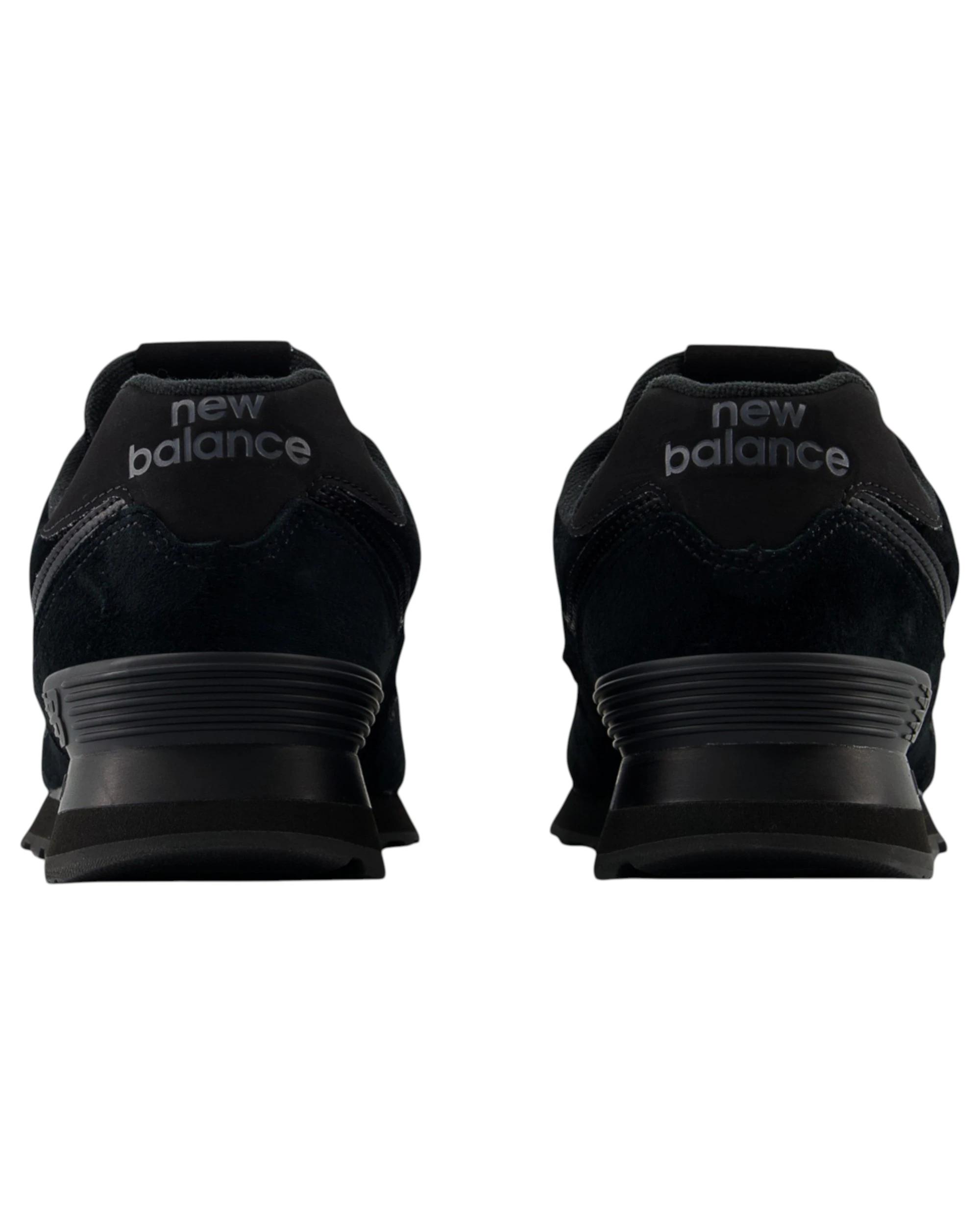 2 New Balance Mens 574 Black Athletic Shoes BLACK, 2 of 6