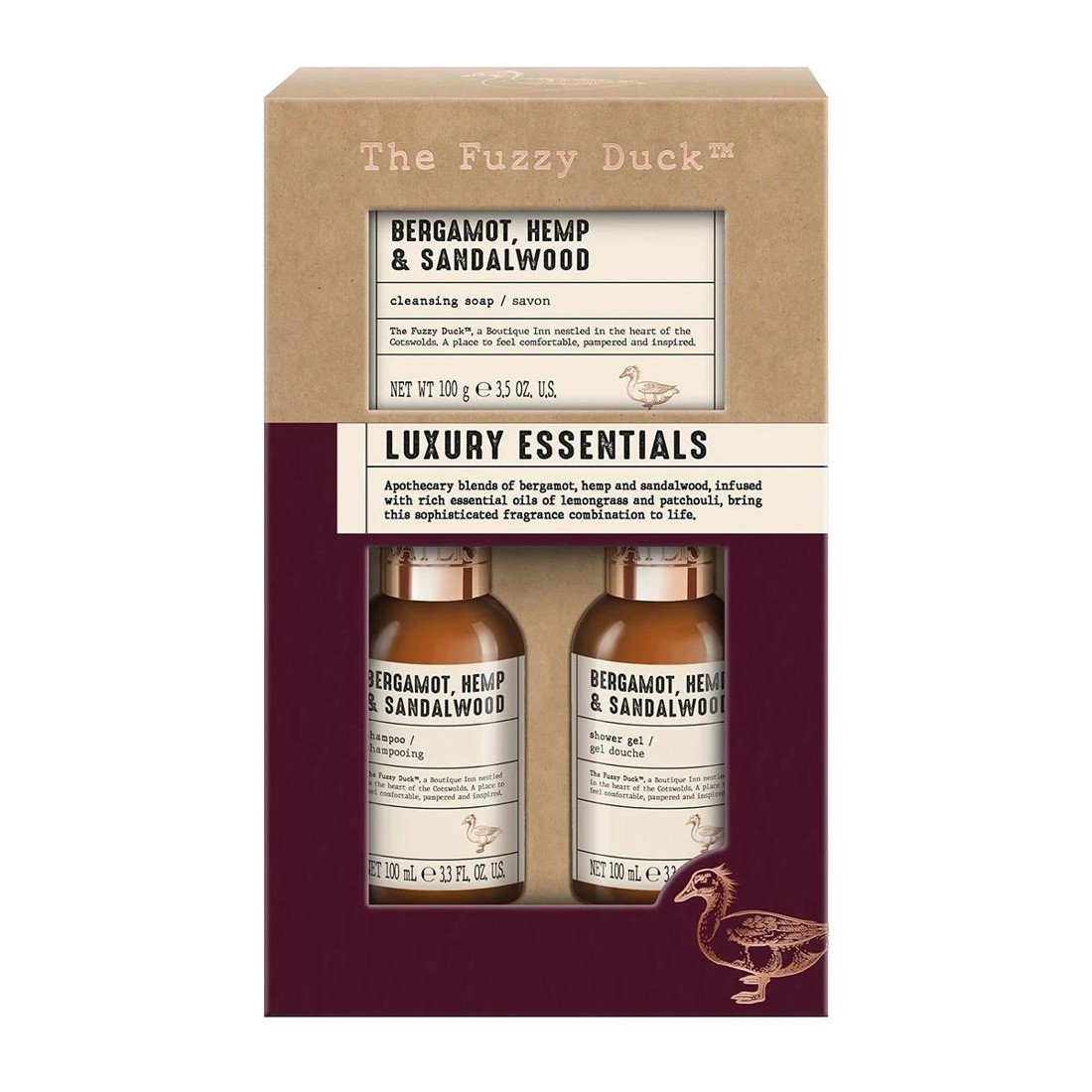 1 Baylis and Harding The Fuzzy Duck Luxury Essentials Set - Bergamot, Hemp and Sandalwood - Brown, 1 of 4