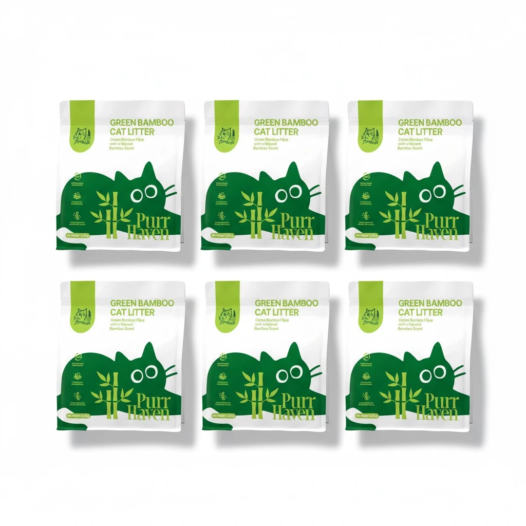 1 PurrHaven Bamboo Clumping Cat Litter 15kg 6 Pack Dust Free Flushable Non-Toxic - Bamboo Tapioca, 1 of 6