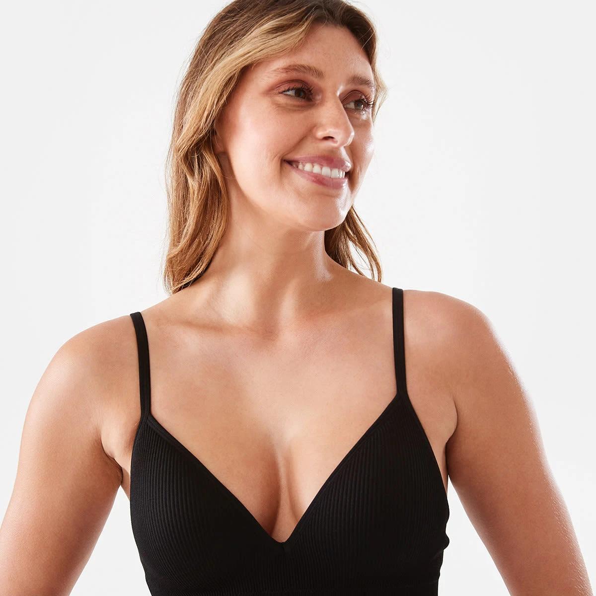 4 Seamfree Rib T-shirt Bra BLACK, 4 of 6