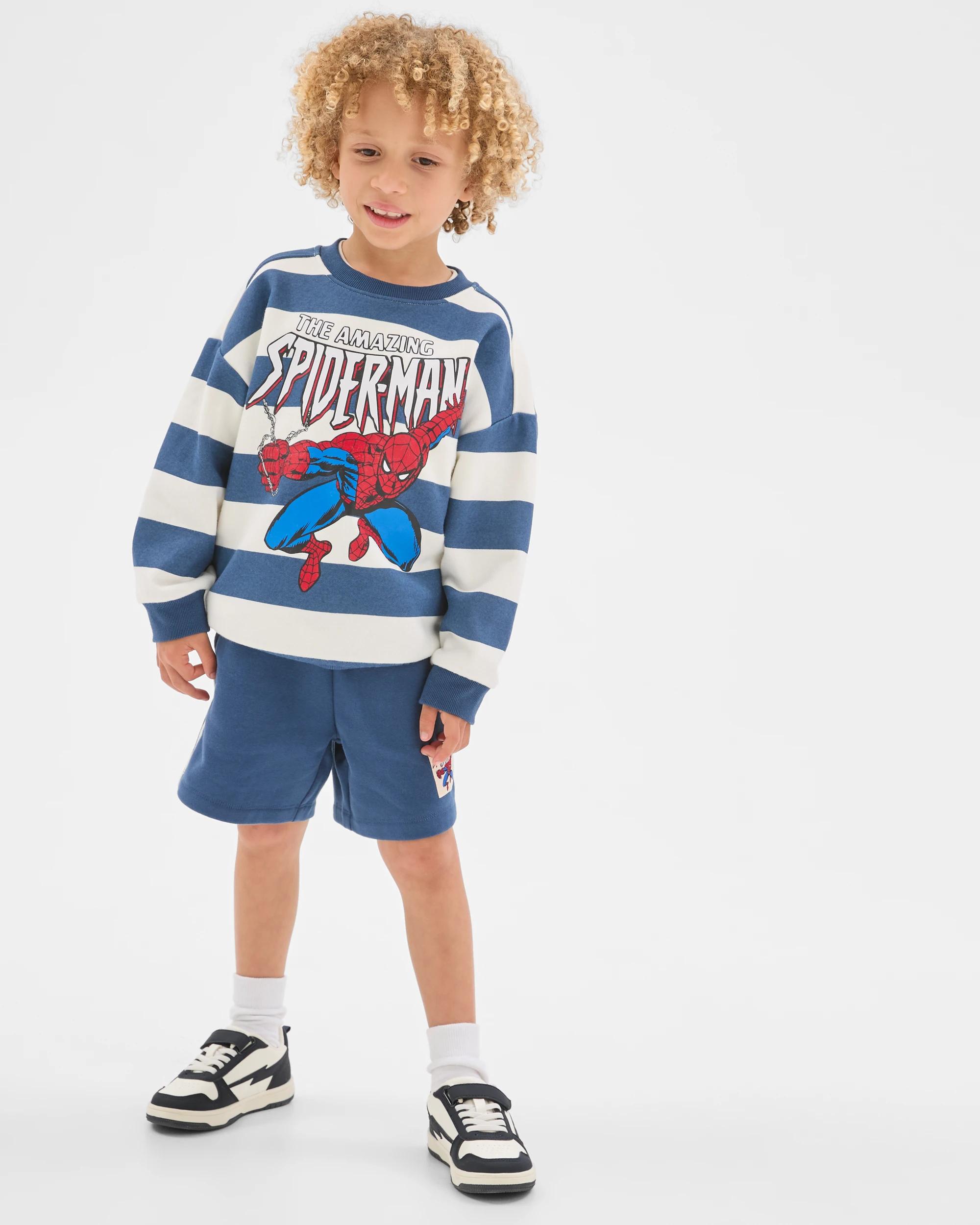 3 Disney Marvel Spider-Man Australian Cotton Blend Jumper and Shorts Set SPIDER-MAN, 3 of 6