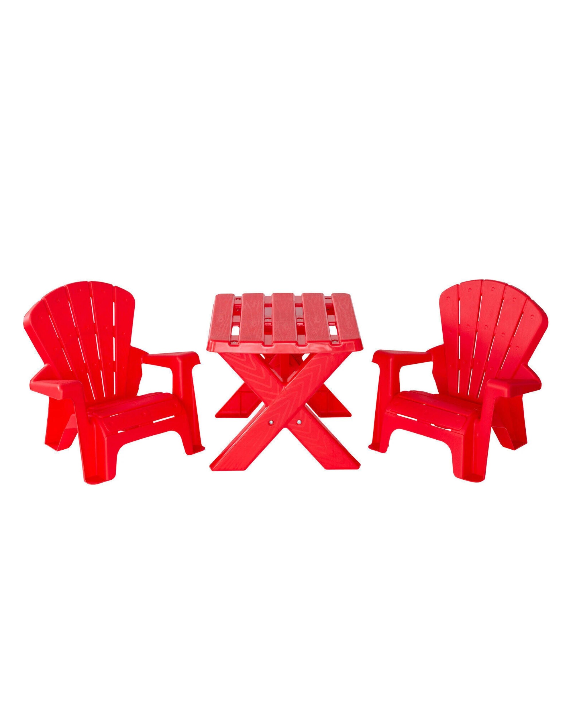 1 Hacienda Kids Durable Table and Two Child-sized Chairs Set - Red, 1 of 5