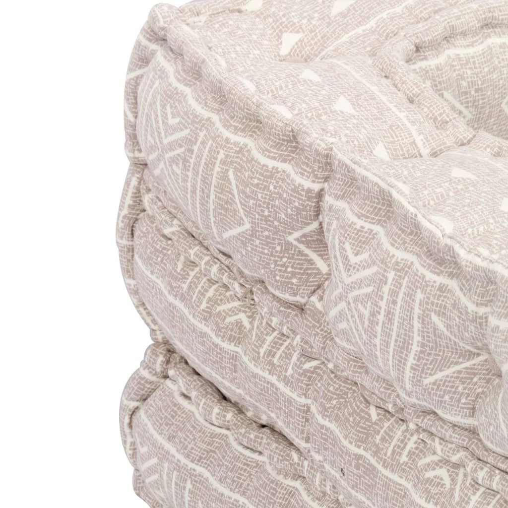 6 vidaXL Single Modular Pouffe Fabric - Beige, 6 of 8