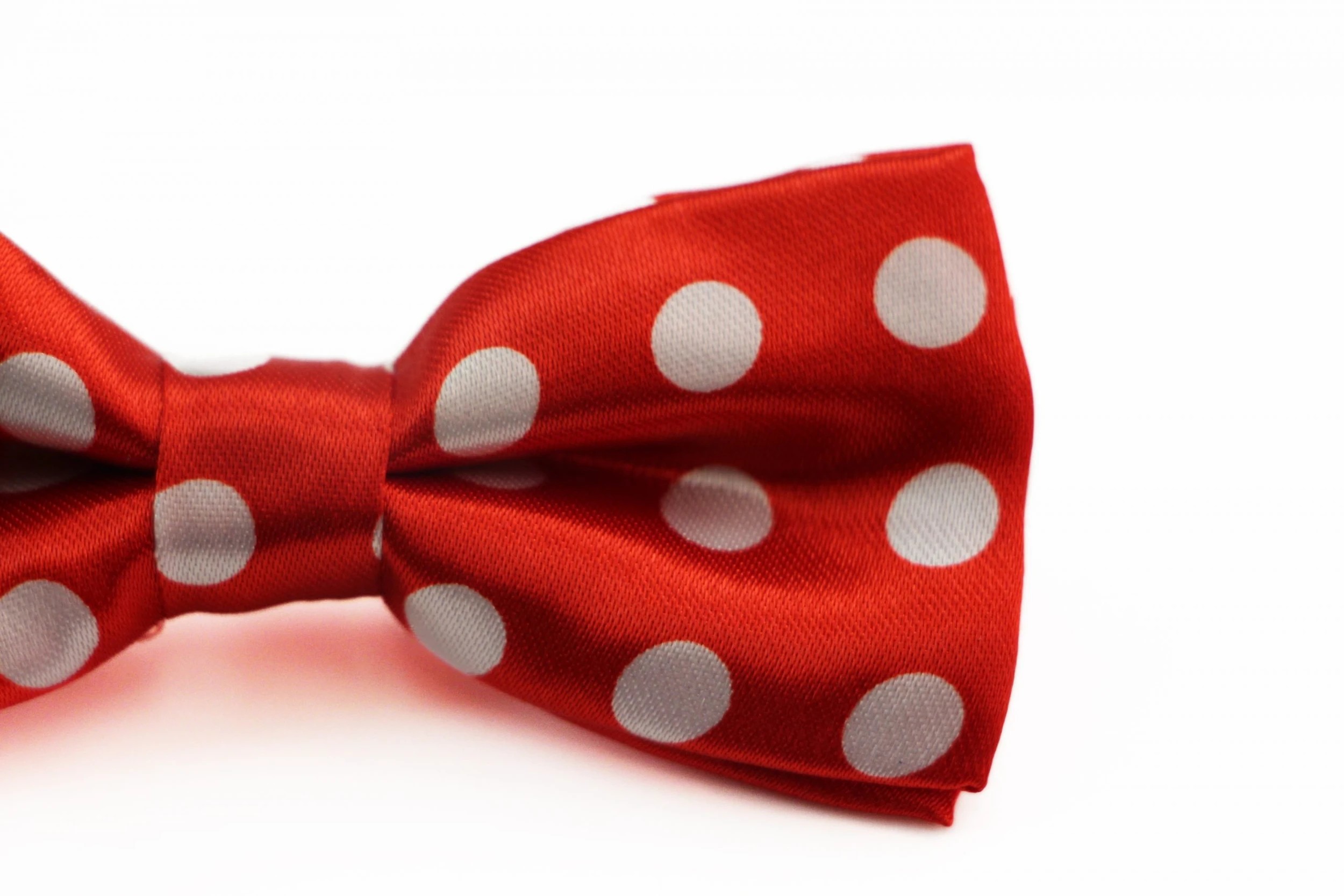 5 Zasel Boys Red With White Large Polka Dots Patterned Bow Tie - Multi, 5 of 6
