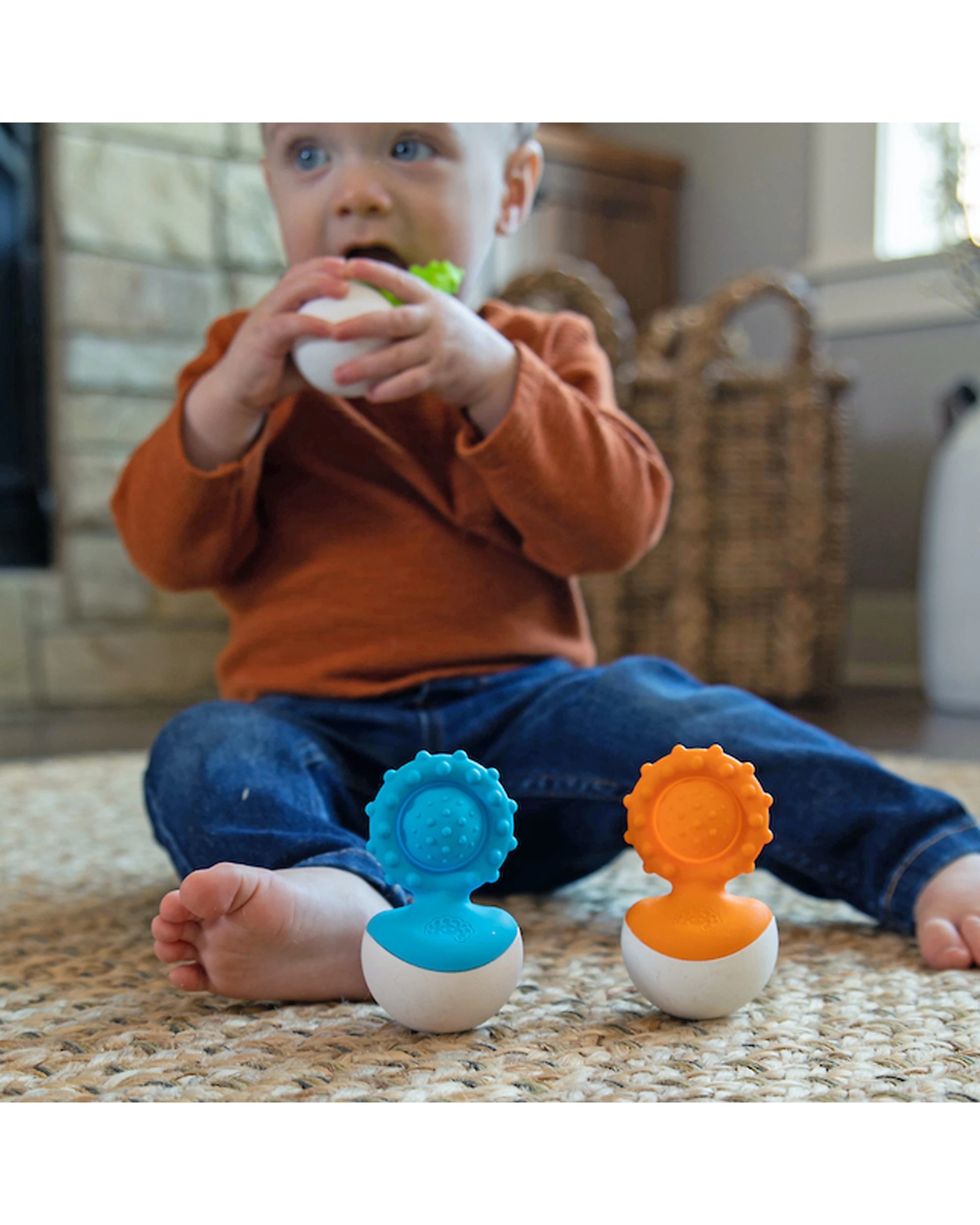 4 Fat Brain Toy Co Dimpl Wobbl Sensory Toy Wobbly Silicone Button - Multi, 4 of 5