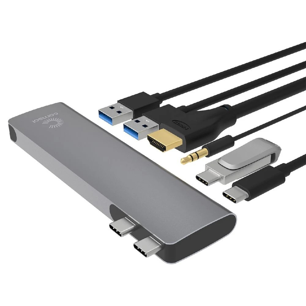 2 Comsol MacBook USB-C Multiport Hub Grey, 2 of 5