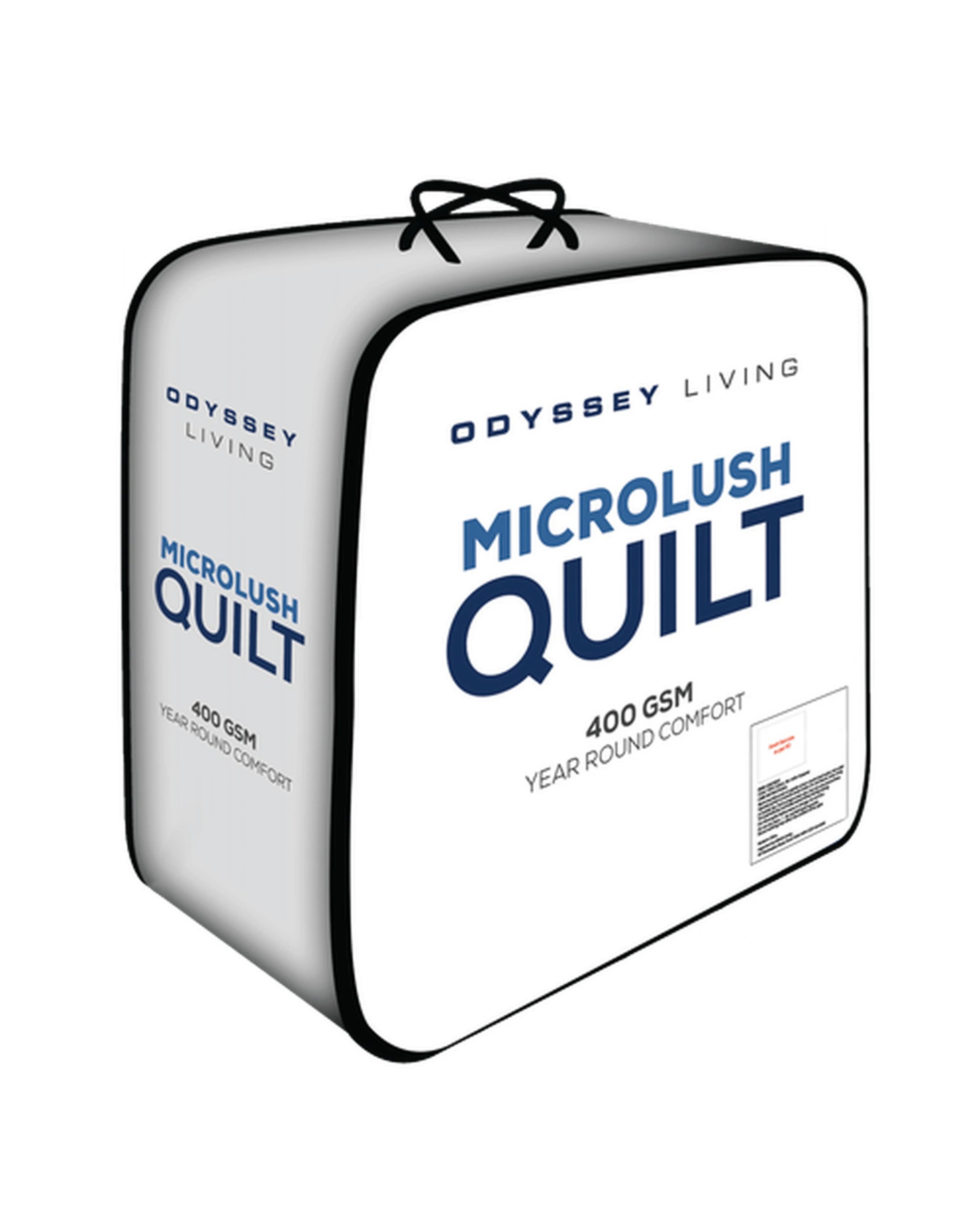 2 Odyysey Living Microlush Quilt 400Gsm - Super King Bed - White, 2 of 3