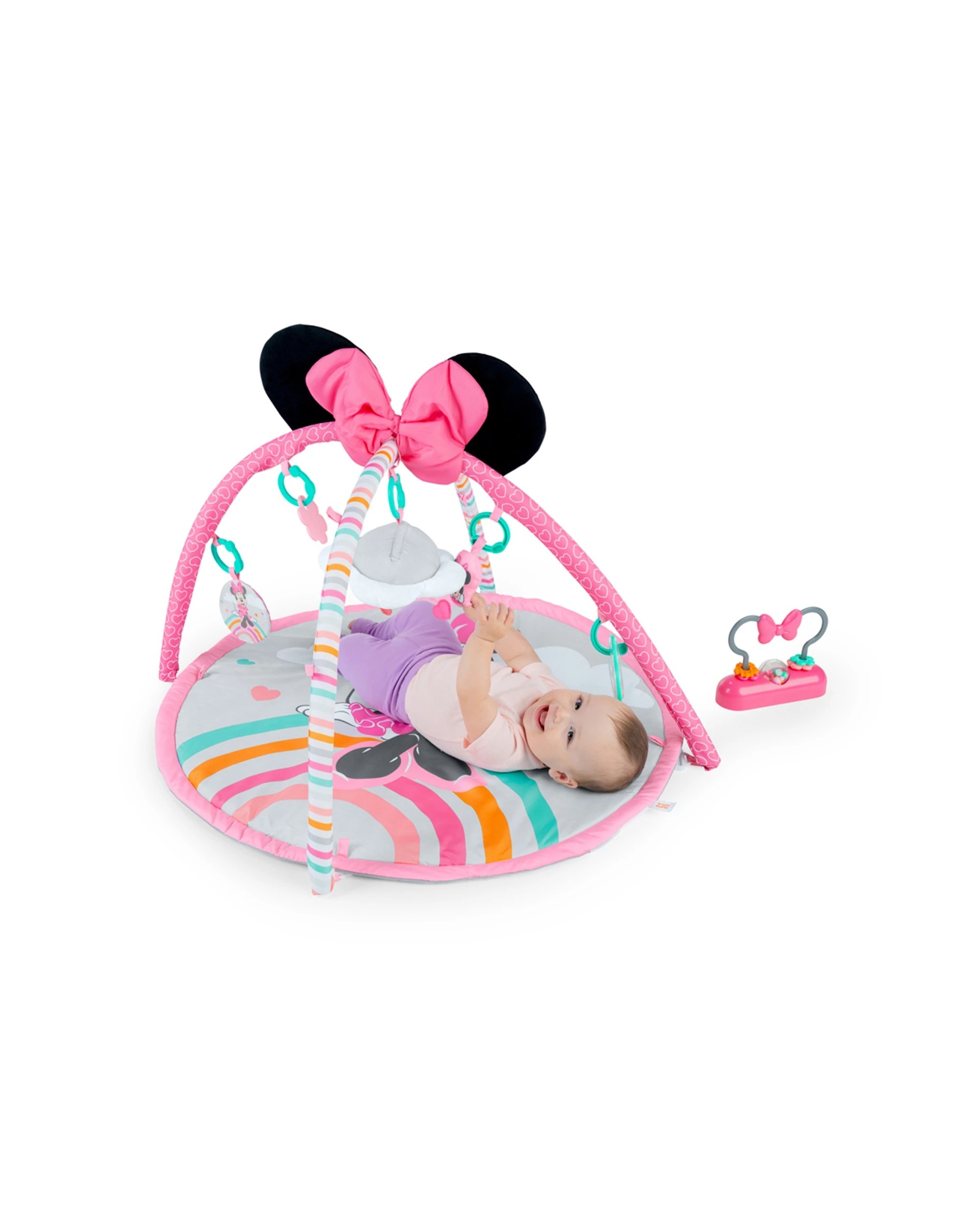 4 Bright Starts Minnie Mouse Baby Activity Gym 0m Plus With Music And Toys Mat - Pink, 4 of 6