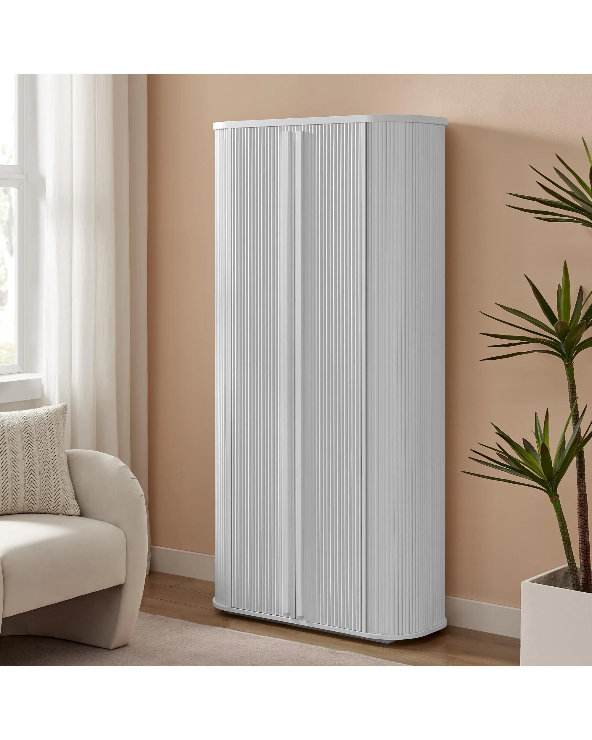 4 Kodu Tall Cabinet Storage 2 Doors - White, 4 of 10