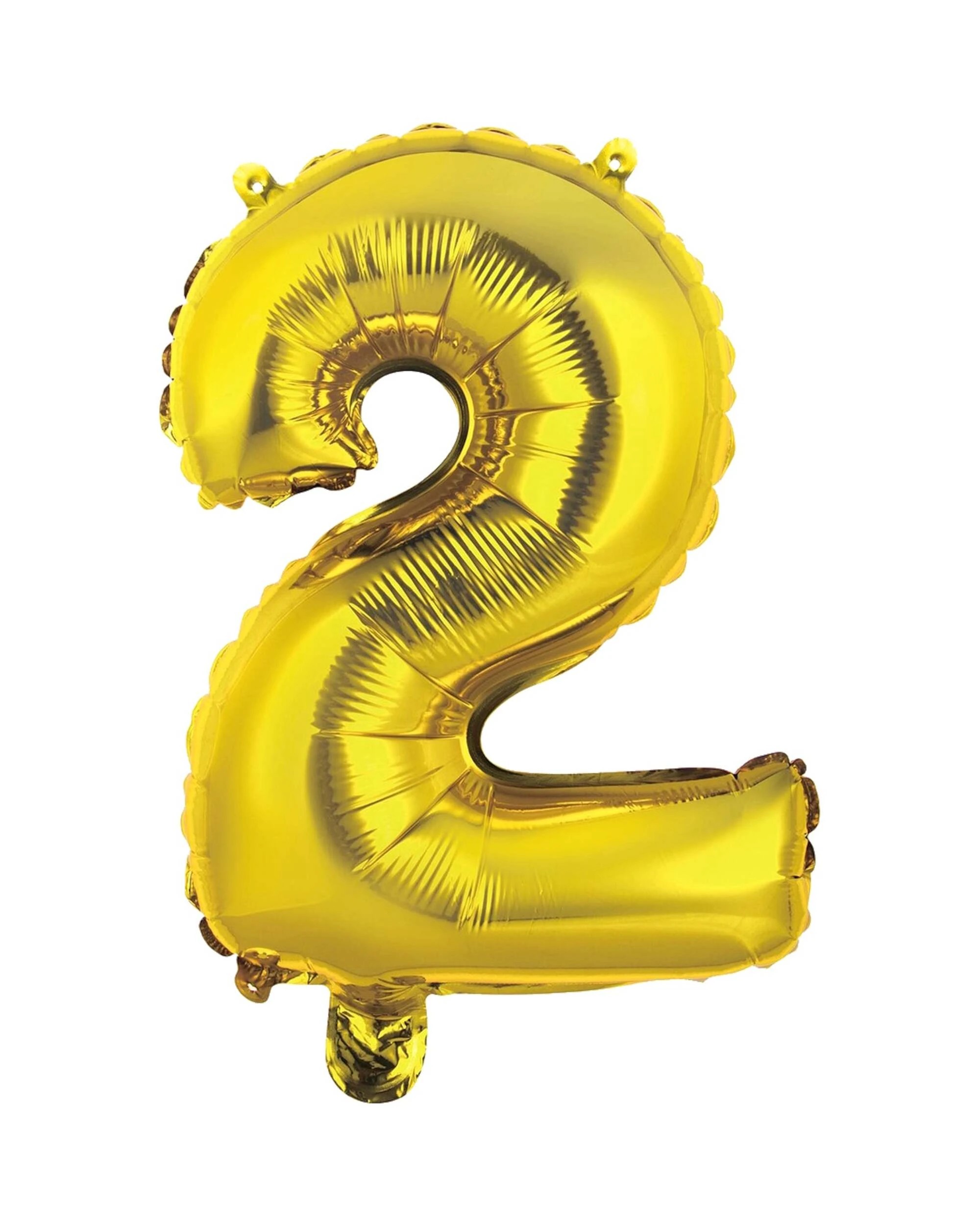 1 Meteor Number 2 Foil Air Fill Balloon 35.5cm - Gold, 1 of 2