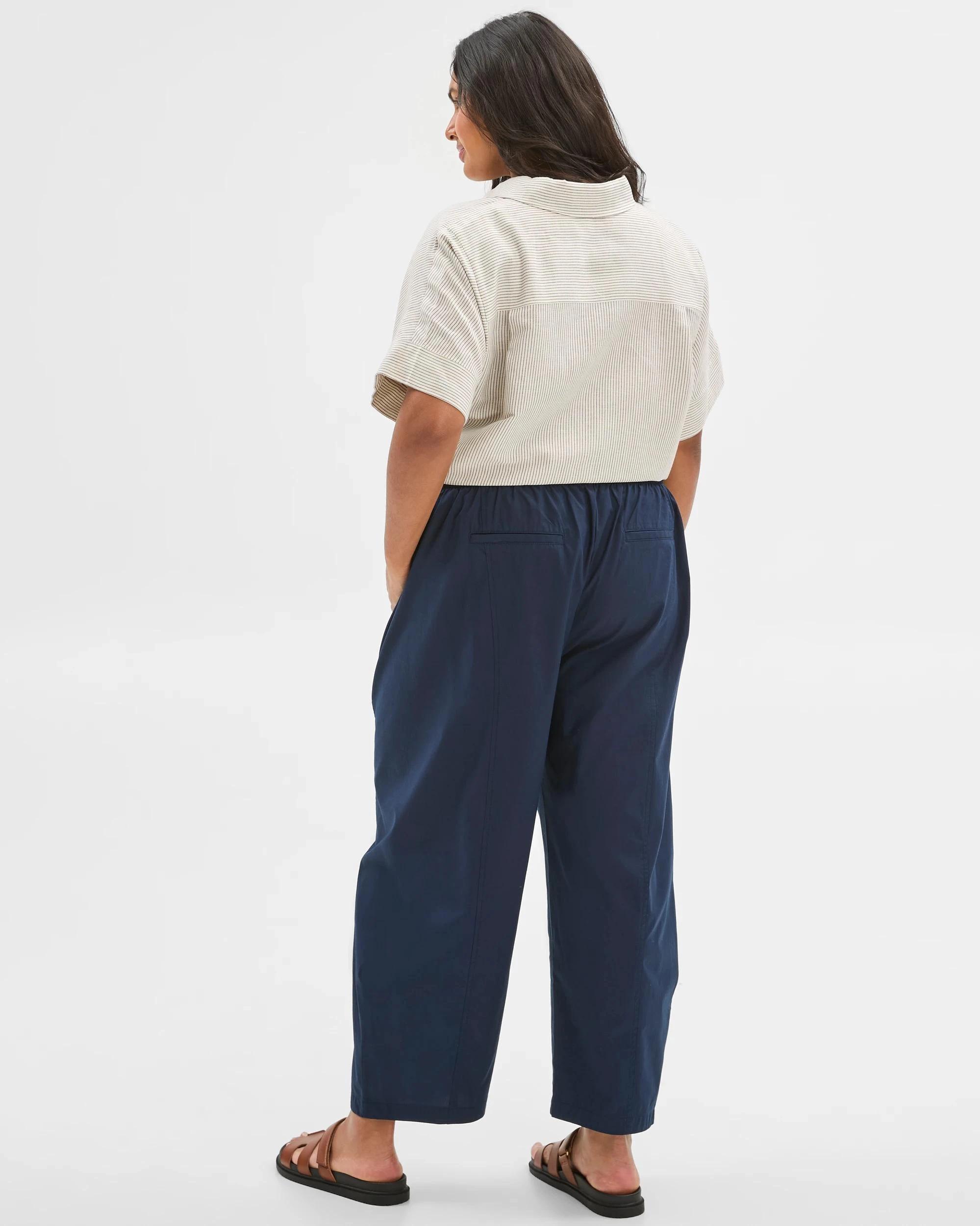 3 Target Plus Size Barrel Leg Jogger Pants NAVY BLAZER, 3 of 7