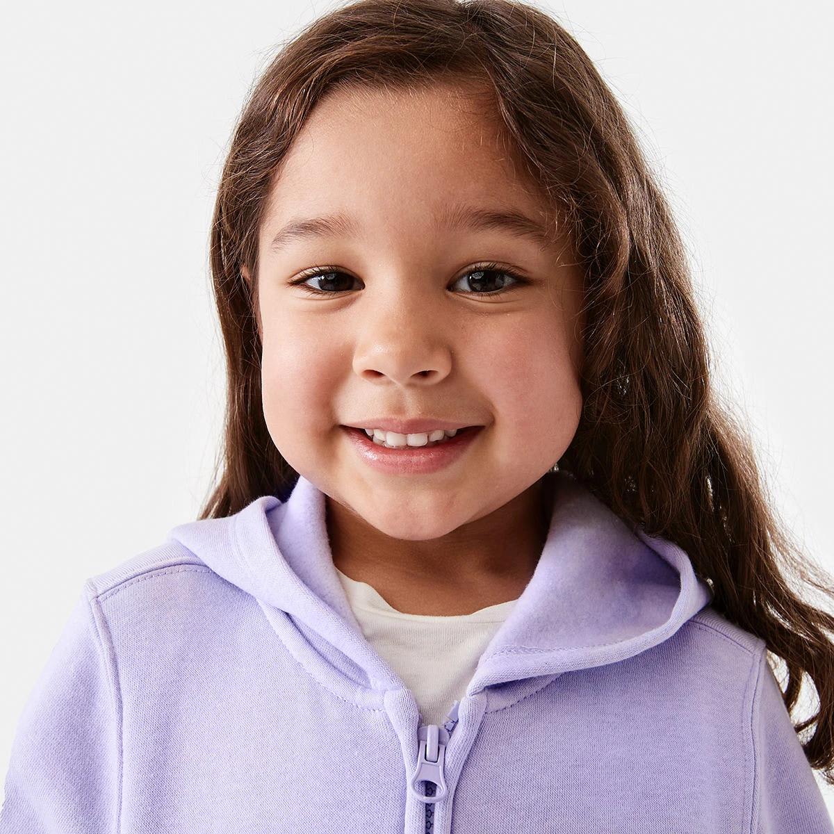 4 Plain Zip Through Hoodie Lilac Flwr, 4 of 10