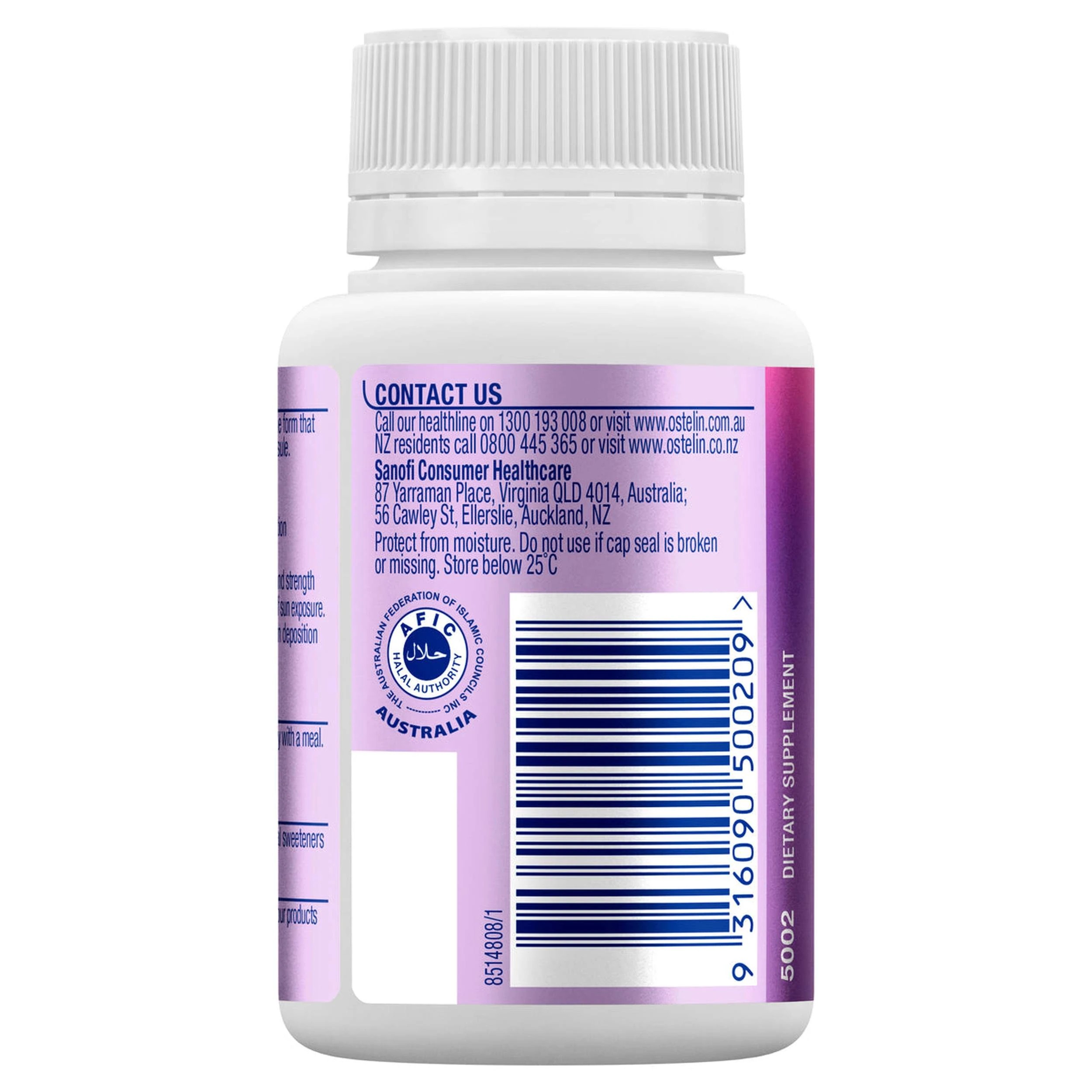 1 Ostelin 130pc Vitamin D3 1000IU Capsules Bone & Muscle Support Supplement, 1 of 4