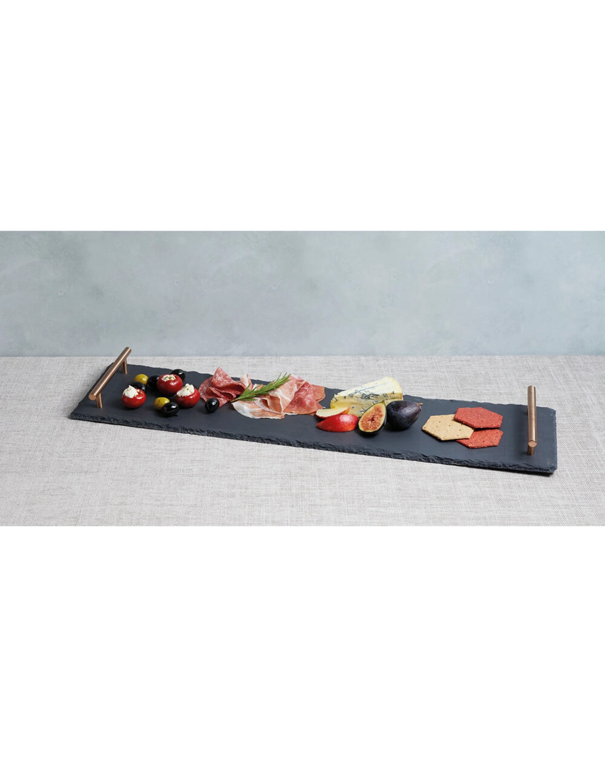 4 Artesa 2PK Rustic Slate Rectangular Serving Platter With Handles - Multi, 4 of 4