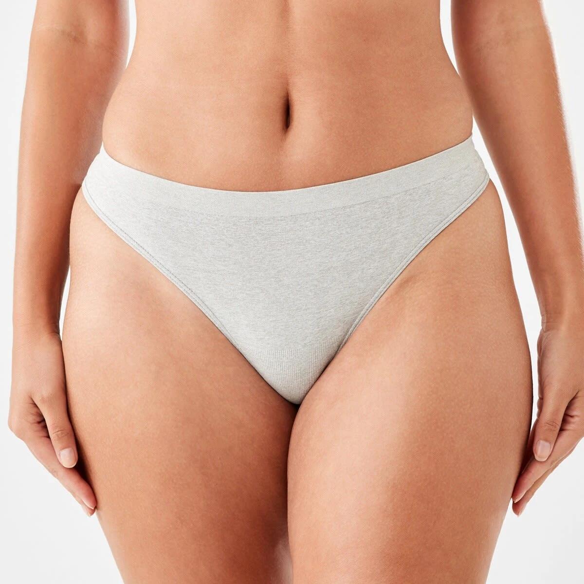 2 Ultra Smooth Seamfree G-String Briefs SILVER MARLE, 2 of 6