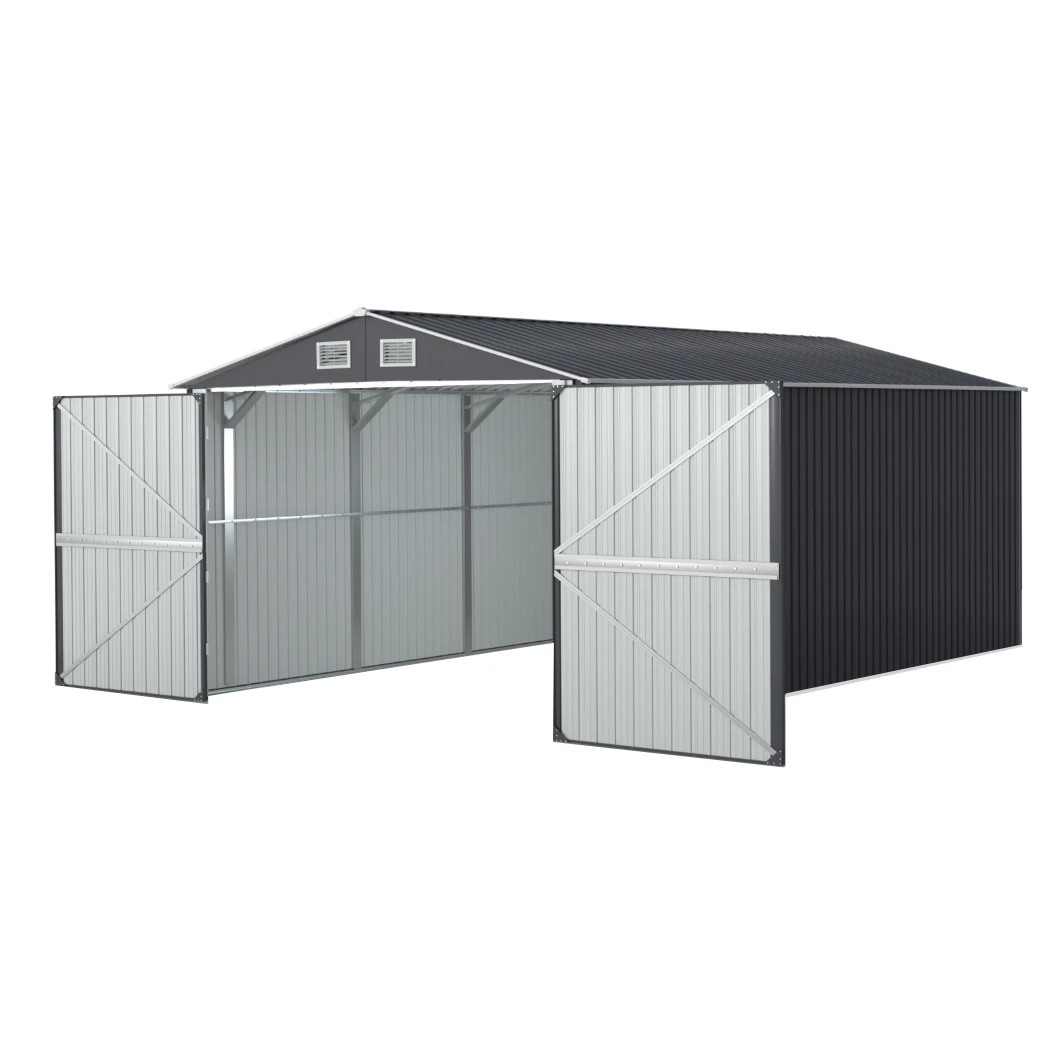 1 Giantz Garden Shed Sheds Outdoor Storage 3x5.38M Tool Workshop House Shelter - Grey, 1 of 1
