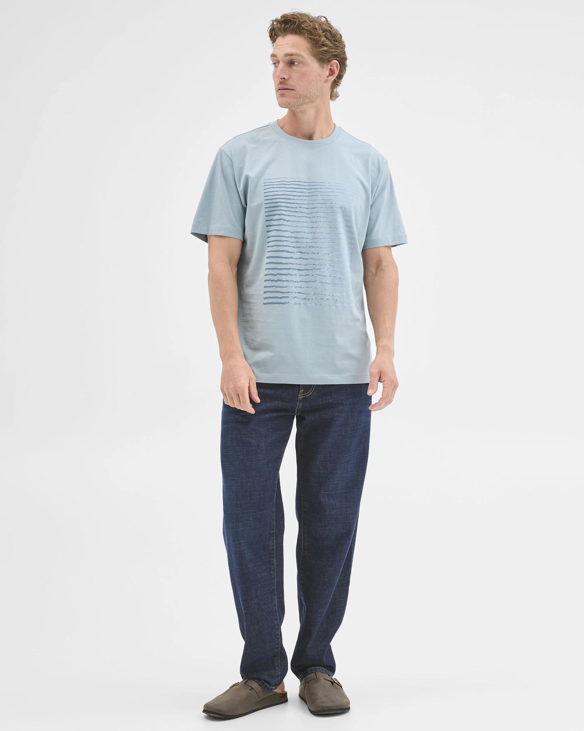 2 Target Man Australian Cotton Frequency Print T-Shirt DUSTY TEAL, 2 of 5