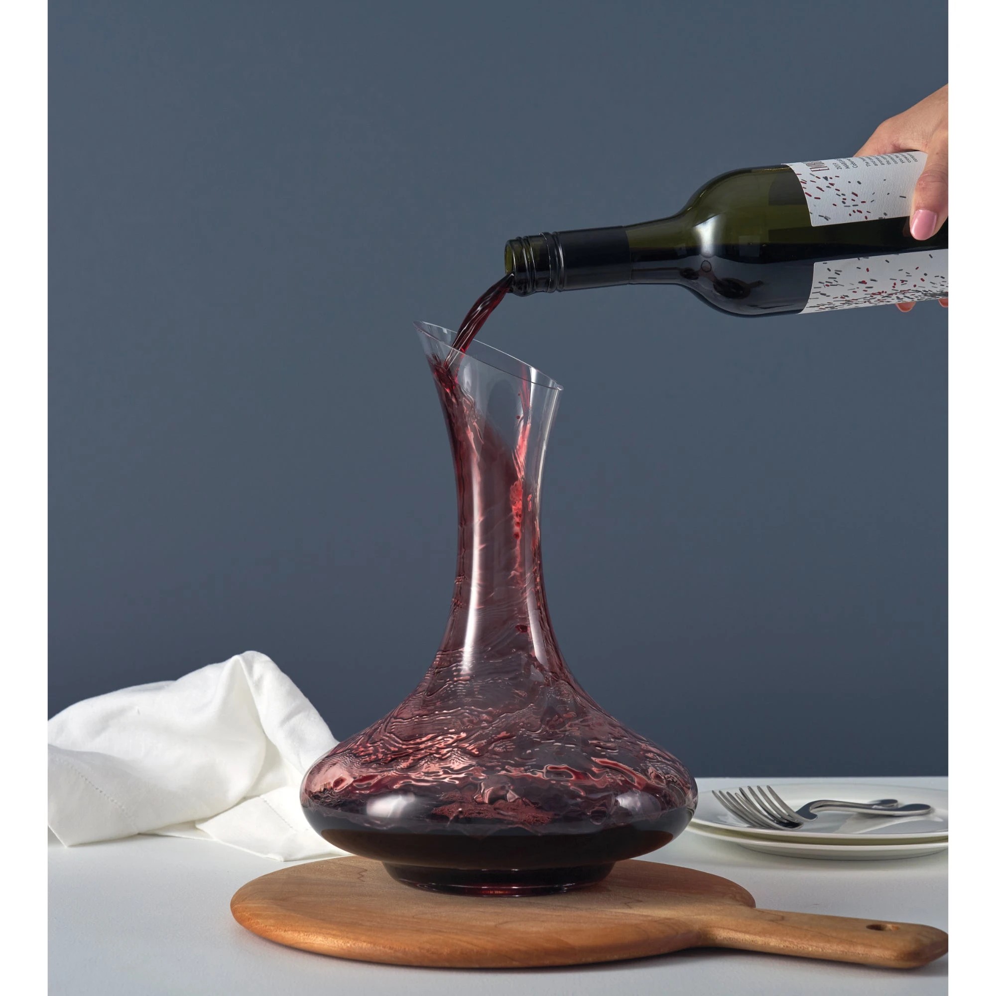 6 Wilkie Brothers Kinross 1.2L Glass Wine Decanter - Clear, 6 of 6