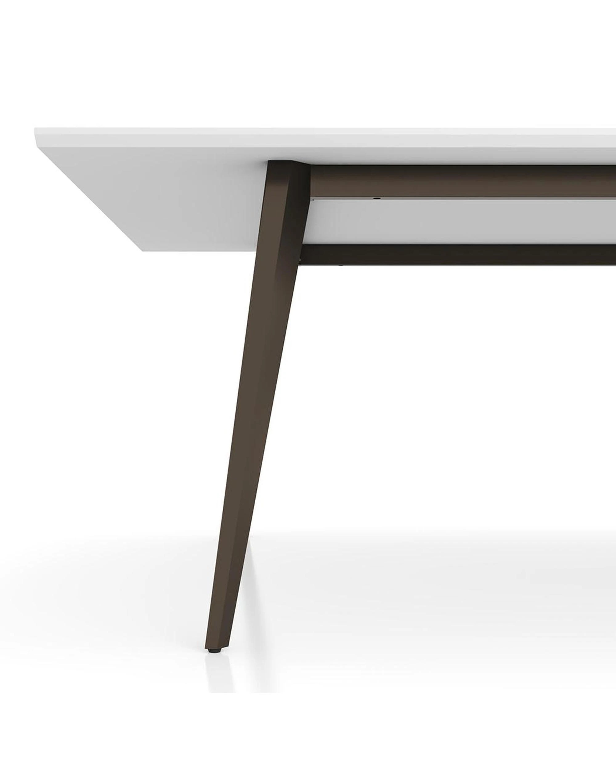 4 Esma 2.4m Meeting Table White and Grey, 4 of 6