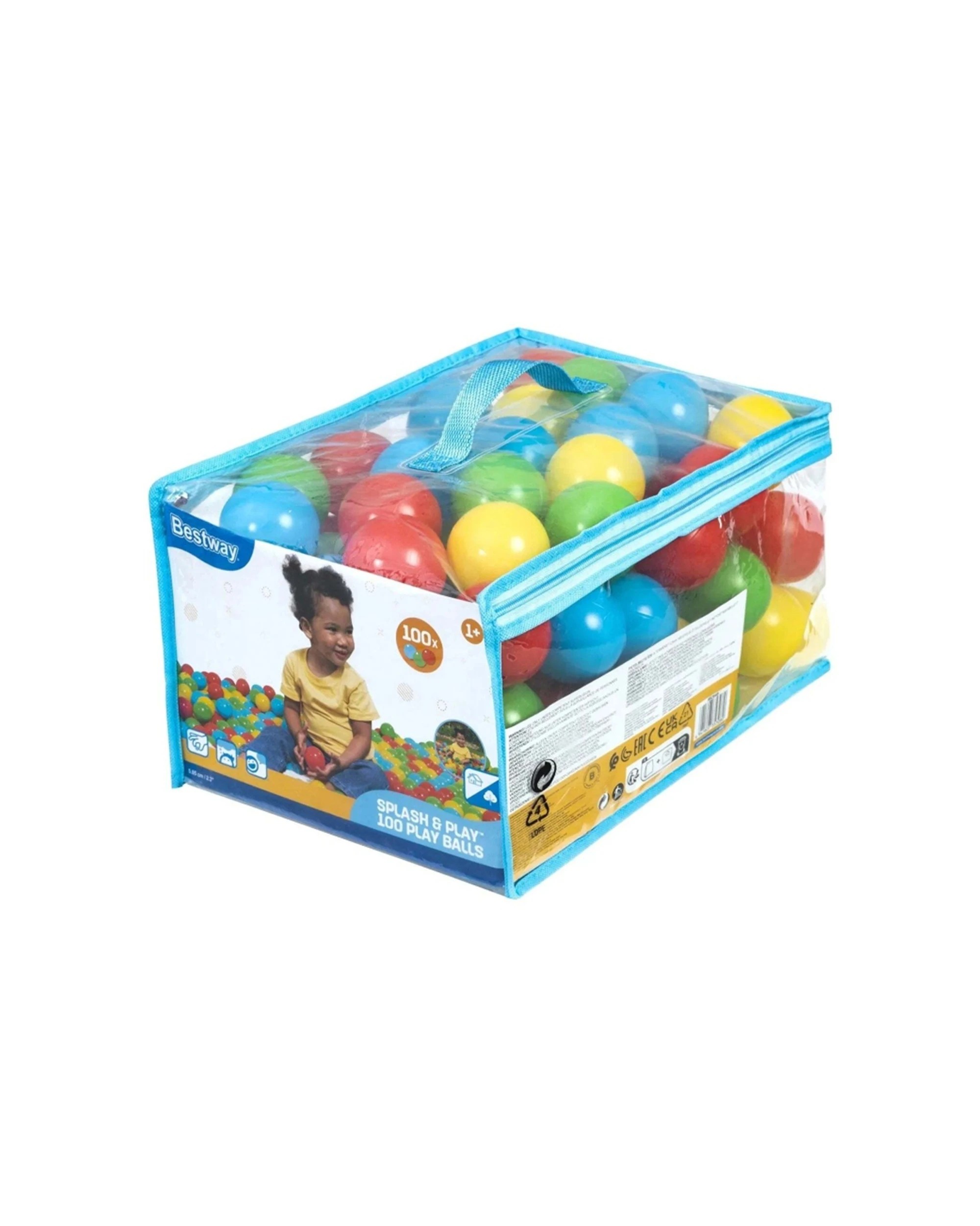 Bestway 100pc Splash And Play Balls Set Activity Toys 5.85cm - Assorted ...