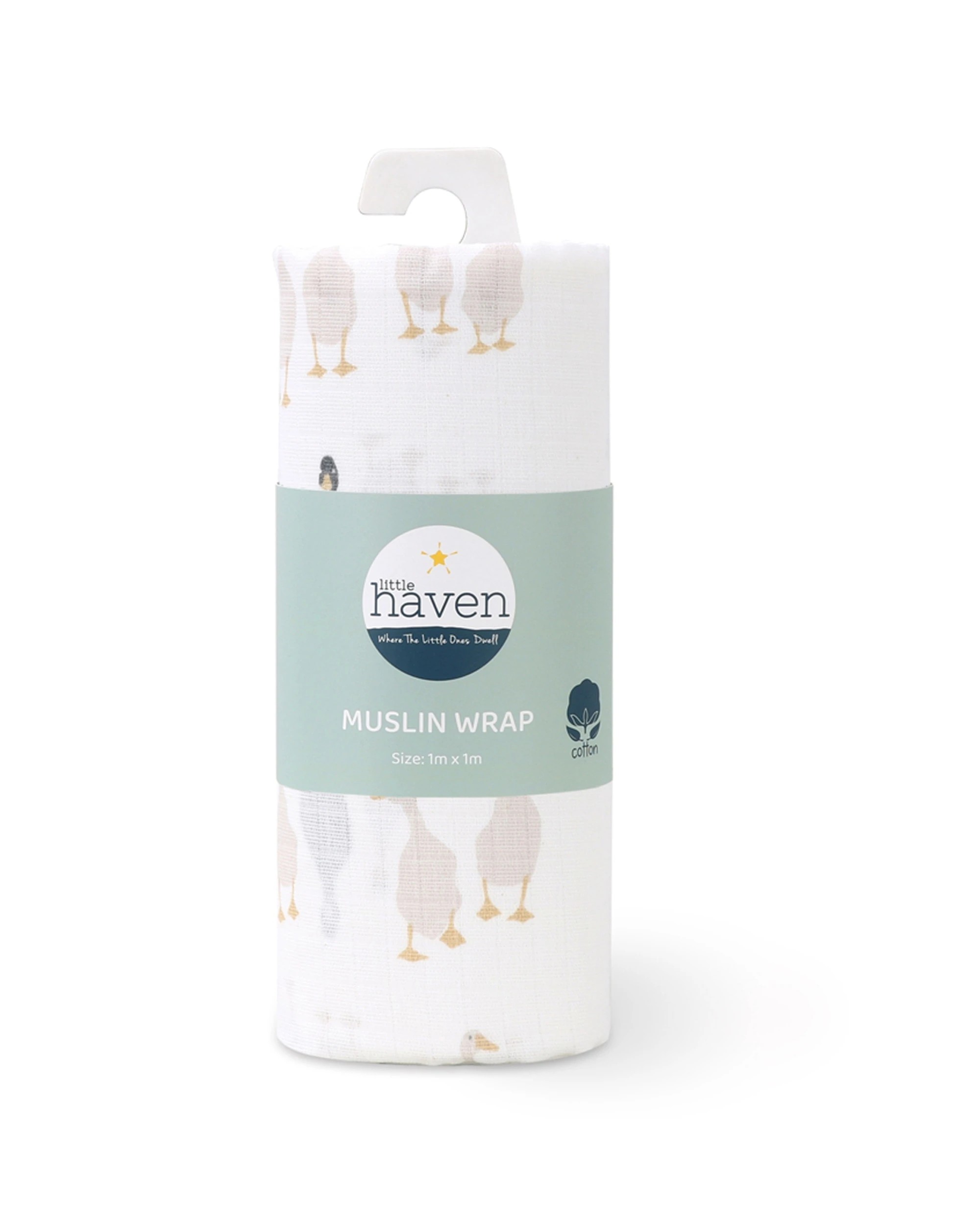 1 Little Haven Muslin Wrap Goose Baby Bedding Blanket 100 Percent Cotton - Multi, 1 of 3